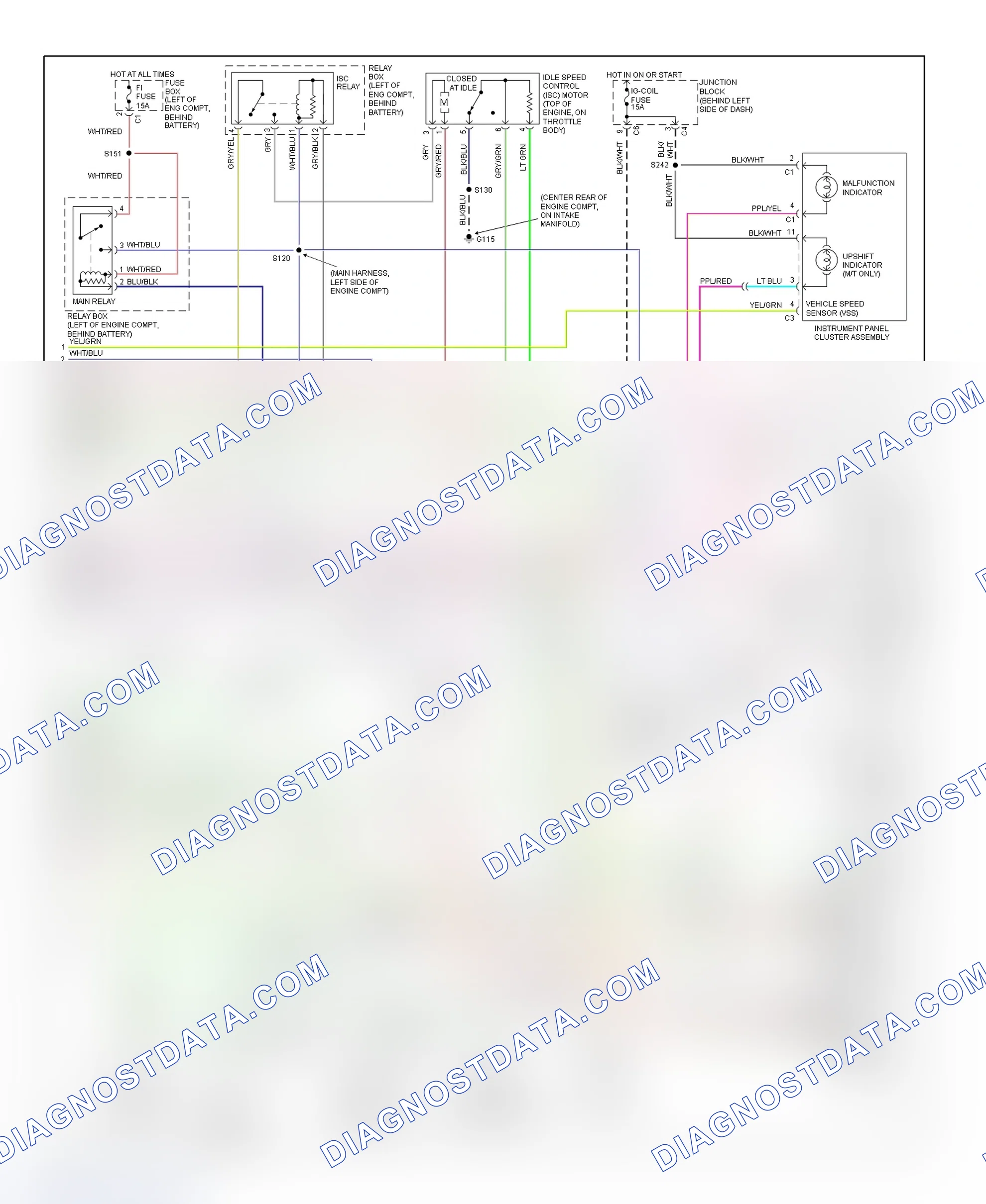 Scheme 142: PCM Wiring Diagram (Metro & Firefly (Canadian) - 1.0L - 2 Of 2)