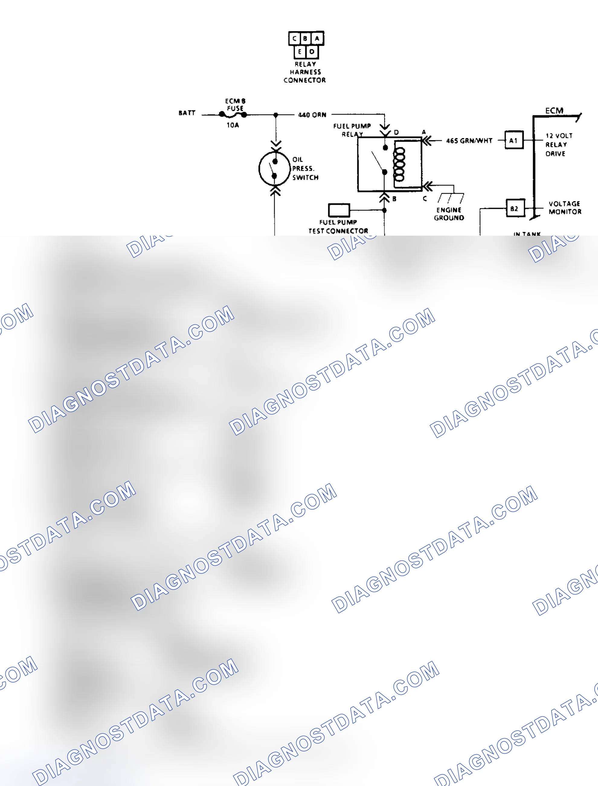 Scheme 58: Chart A5, Fuel Pump Relay Ckt Diagnosis ("M" & "S/T" Series)