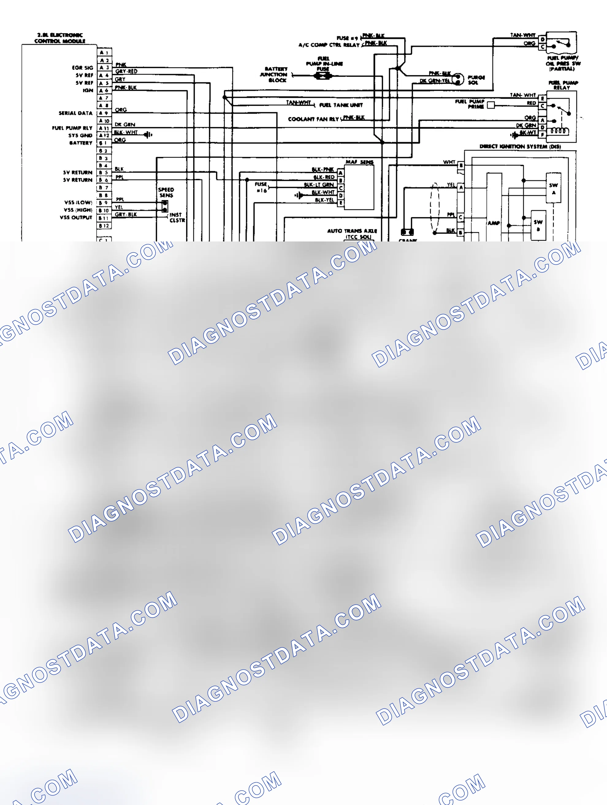 Scheme 94: 1988 Beretta & Corsica 2.8L Fuel Injection Wiring Diagram