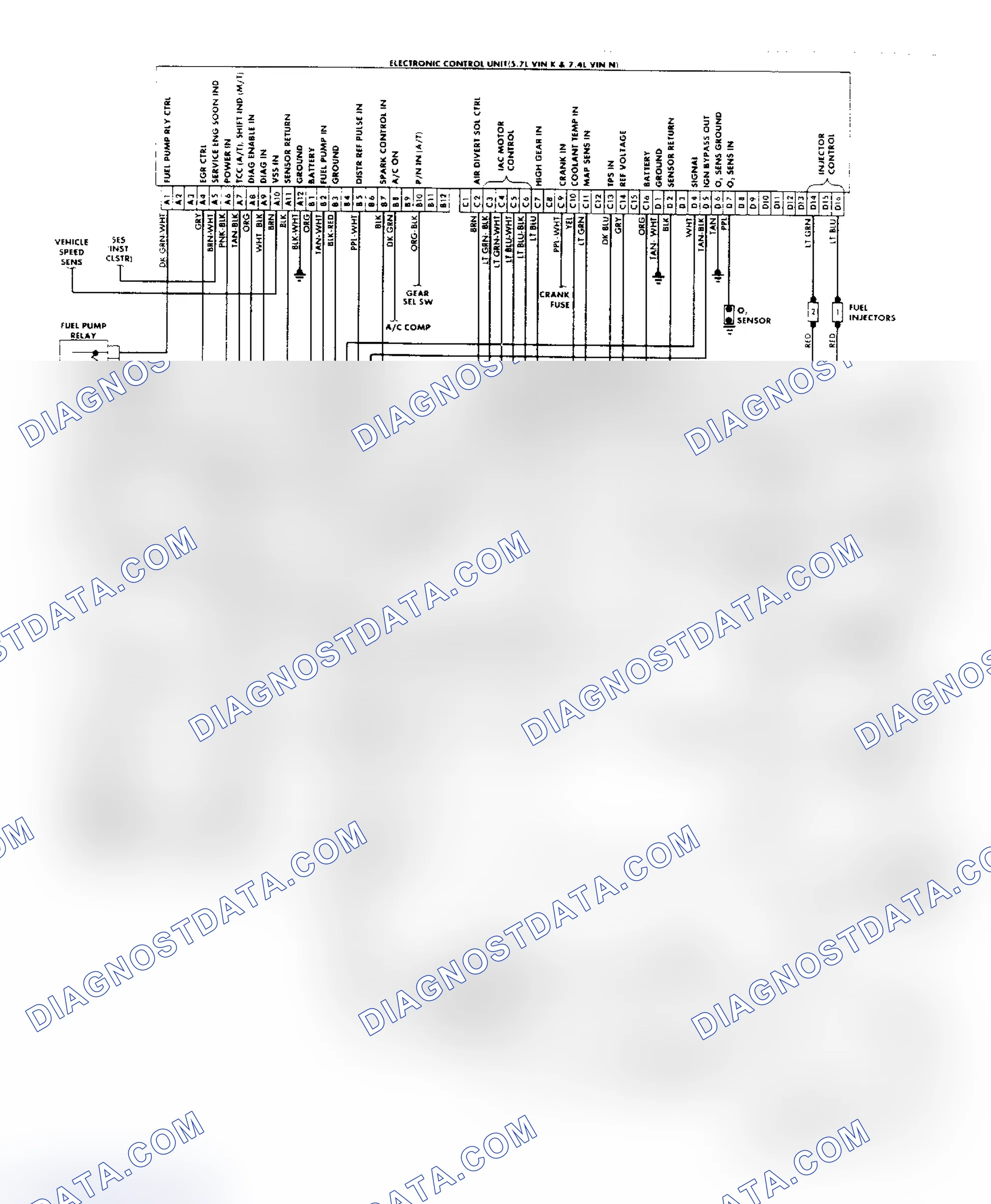 Scheme 160: "R/V" Series (5.7L & 7.4L) Wiring Diagram