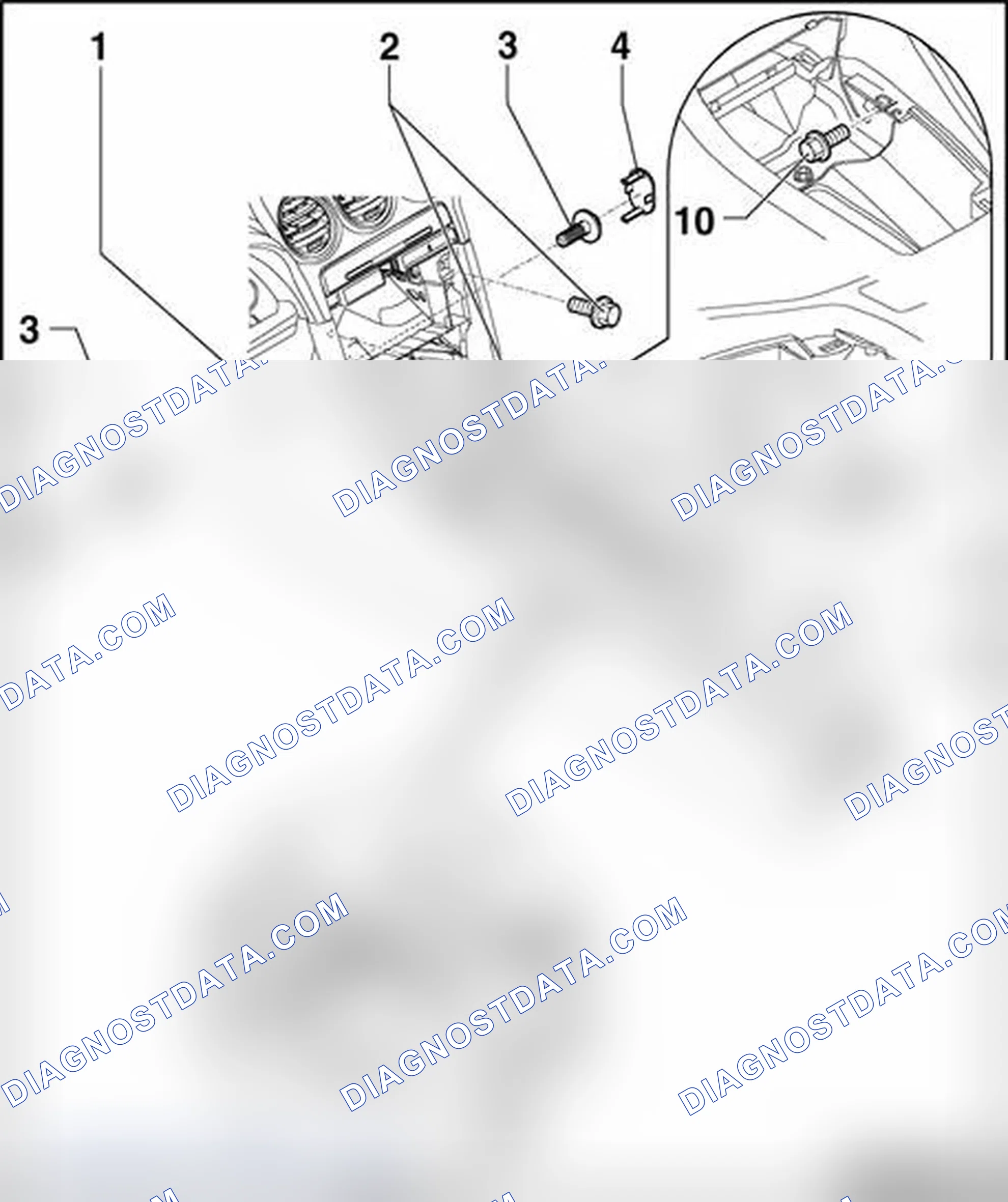 Scheme 15: Center console, assembly overview