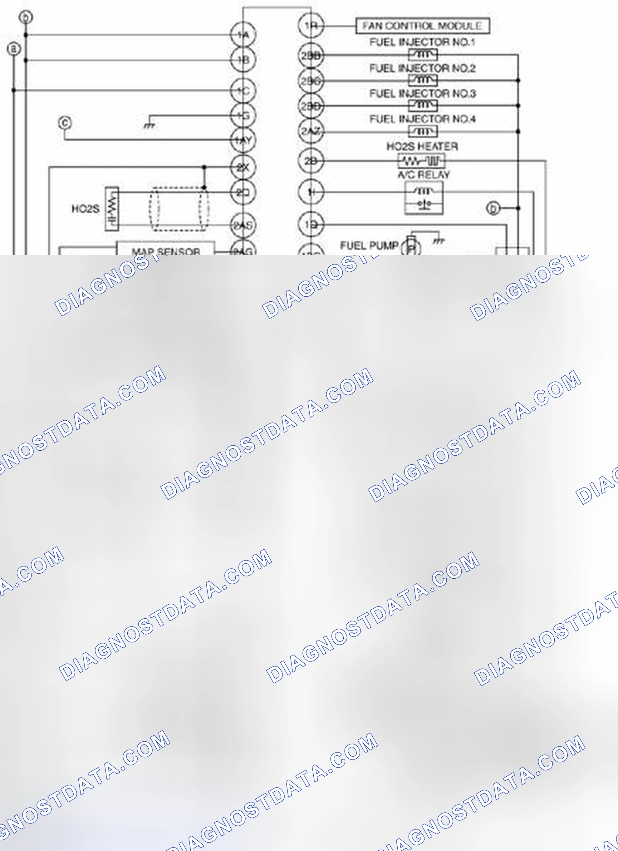 Scheme 4: Engine Control System Wiring Diagram [MZR 2.0, MZR 2.5] (1 Of 2)