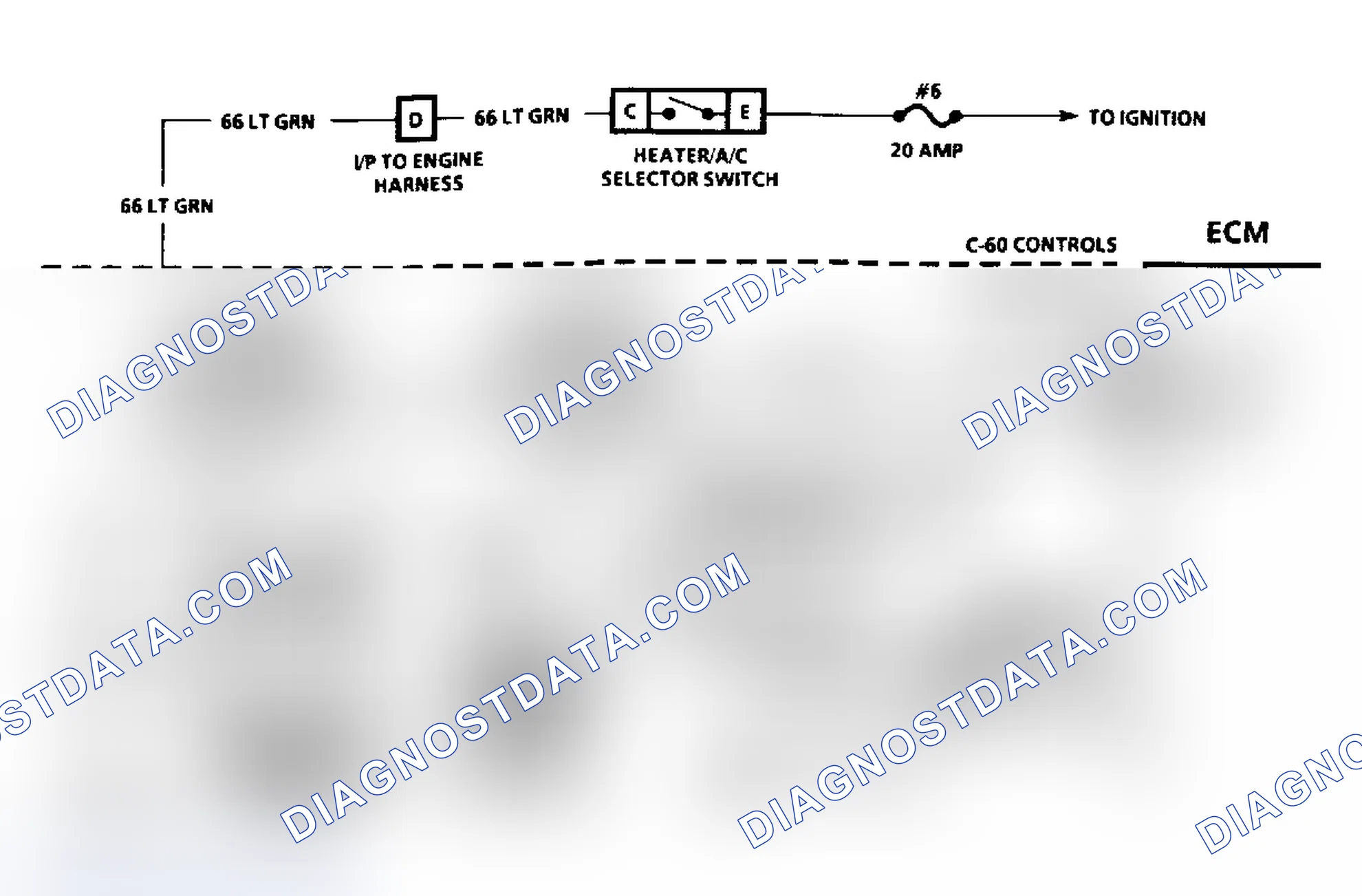 Scheme 223: Chart C-10 Schematic (5.0L VIN E & 5.7L VIN 7 - "B" Body) A/C Clutch Control Circuit Diagnosis