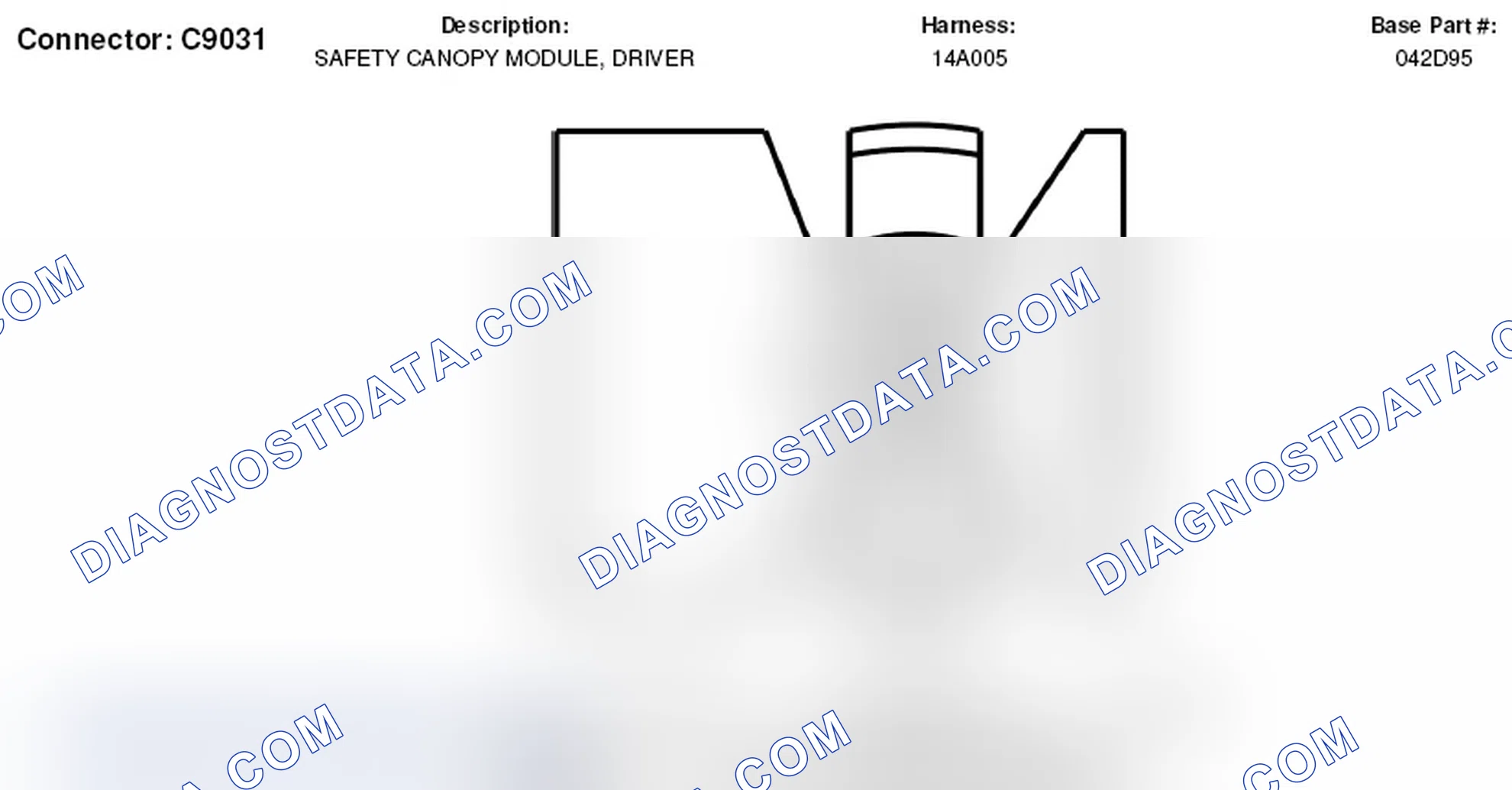 Scheme 333: Driver Safety Canopy Module Connector End View (C9031)