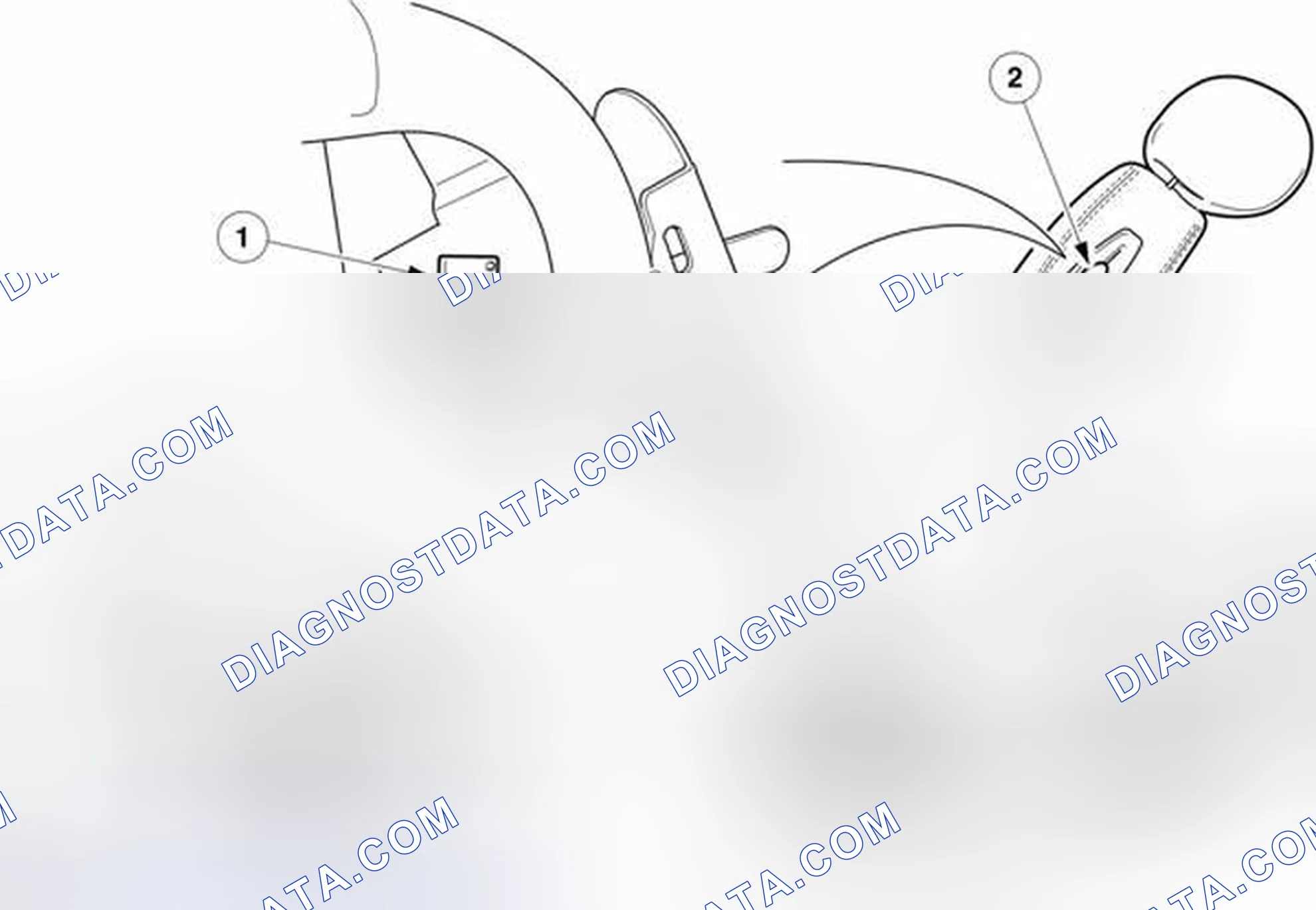 Scheme 68: Seat Backrest Tilt Feature - Vehicles Without: Recaro Seats