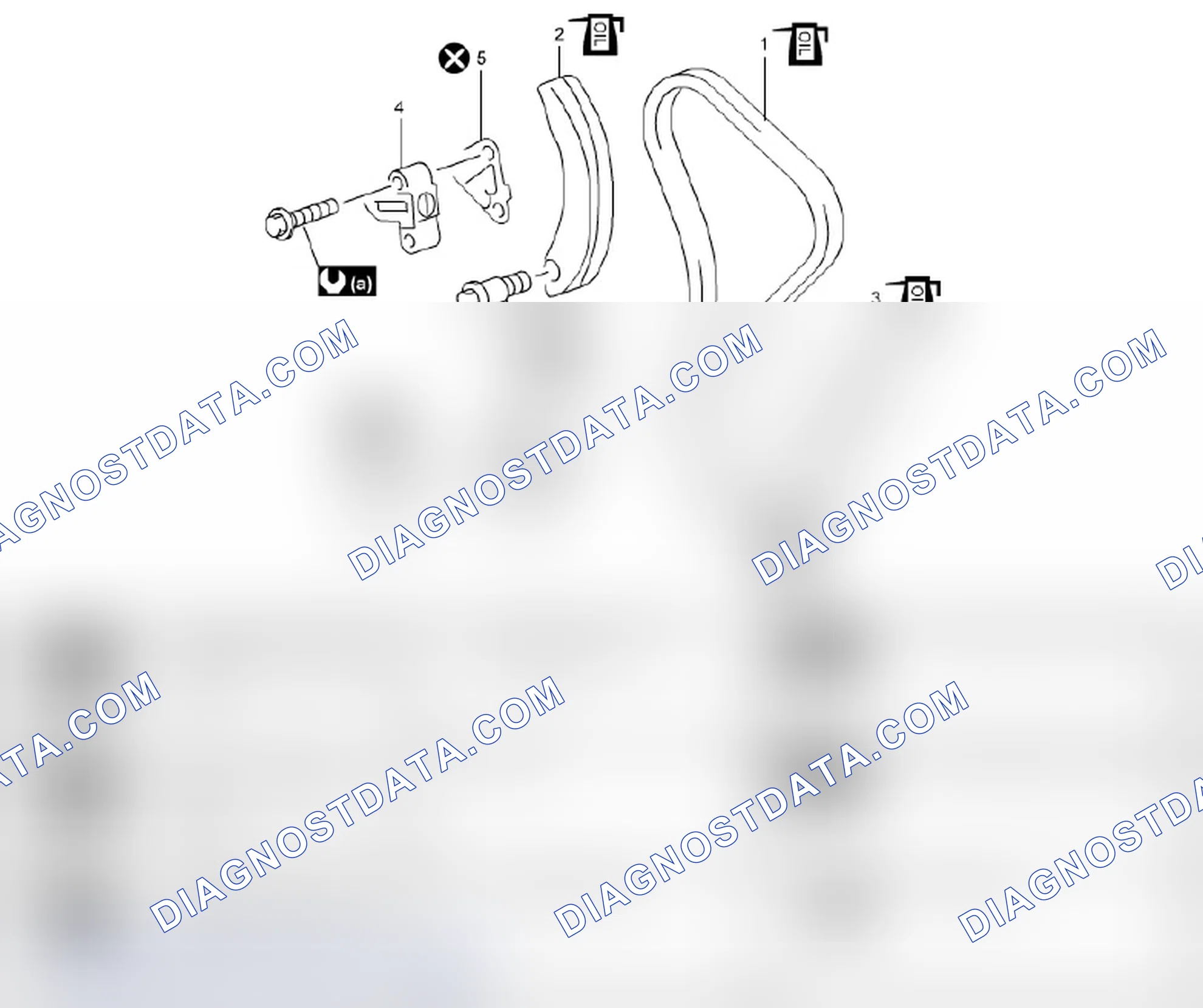 Scheme 387: 2nd Timing Chain (Bank 2) and Timing Chain Tensioner Adjuster No. 3 Components