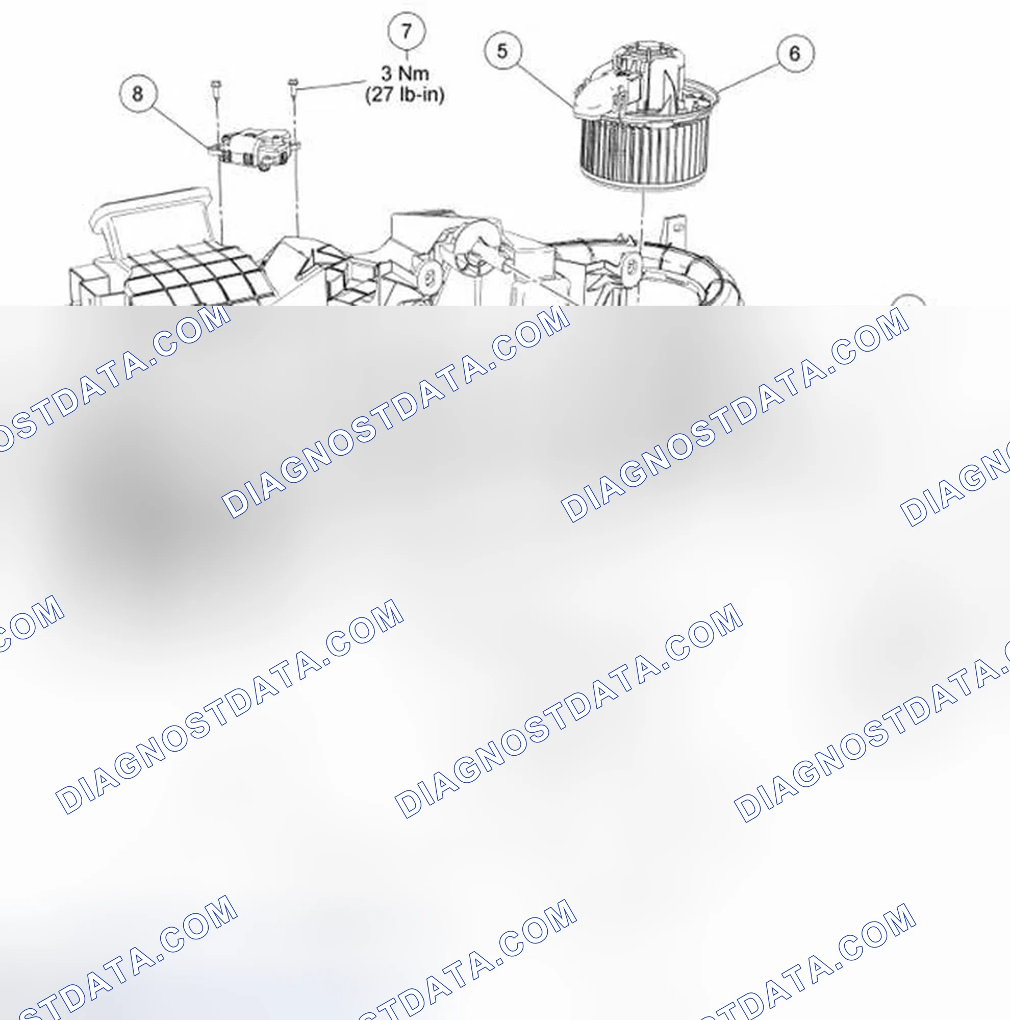 Scheme 216: Heater Core And Evaporator Core Housing