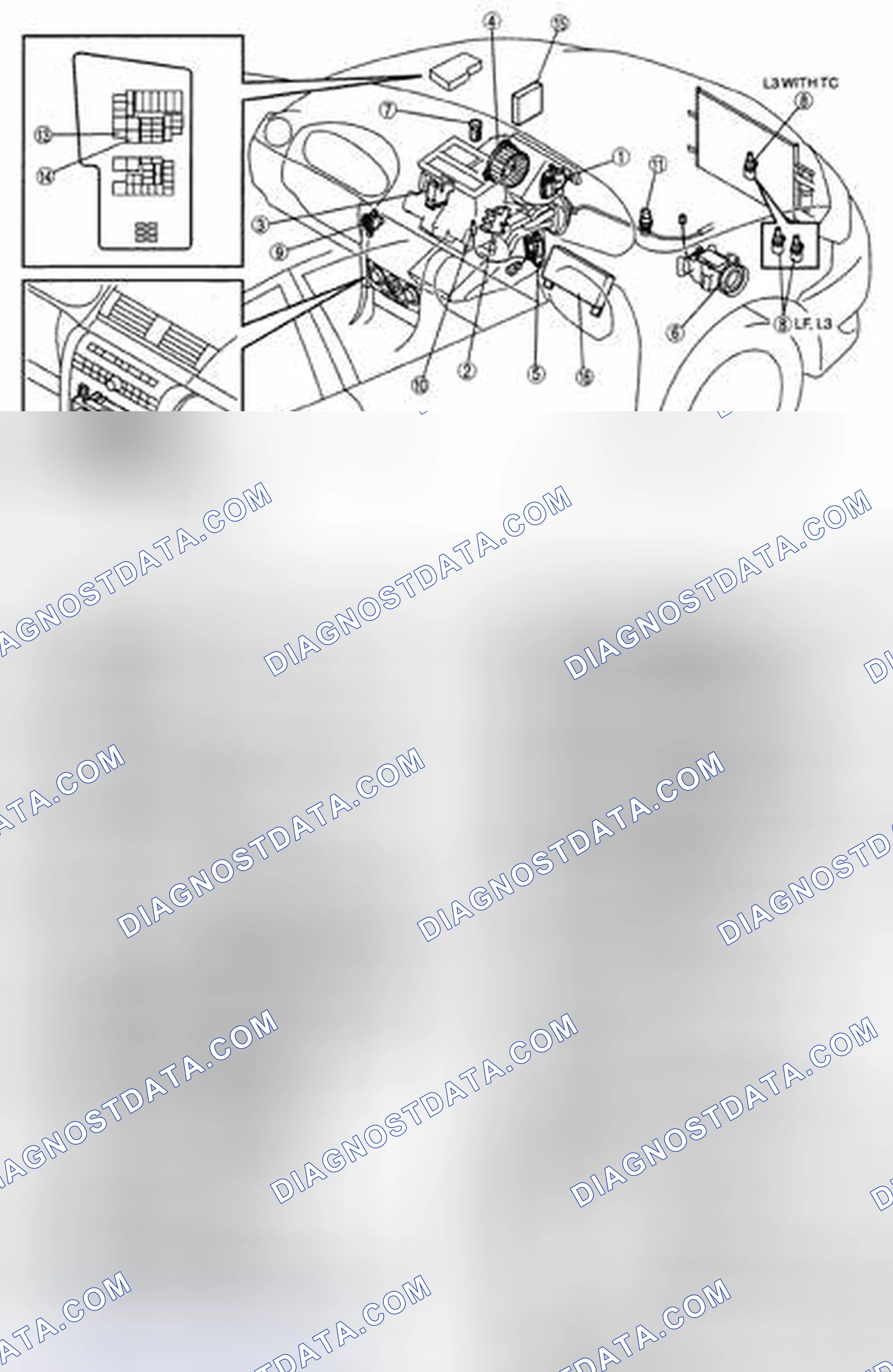Scheme 12: HVAC CONTROL SYSTEM LOCATION INDEX [FULL-AUTO AIR CONDITIONER]