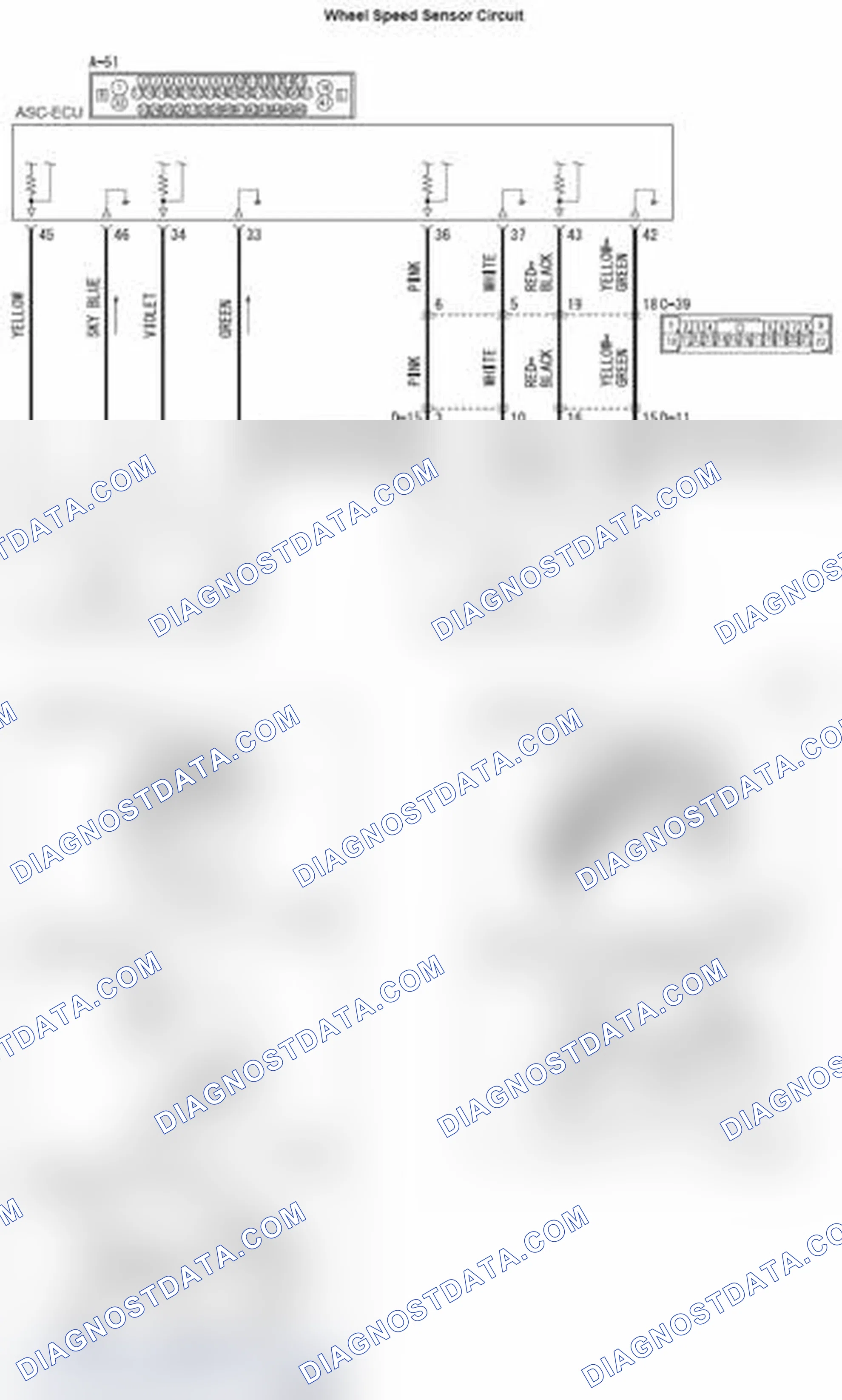 Scheme 18: DTC C1027 Abnormality in RL wheel speed sensor signal