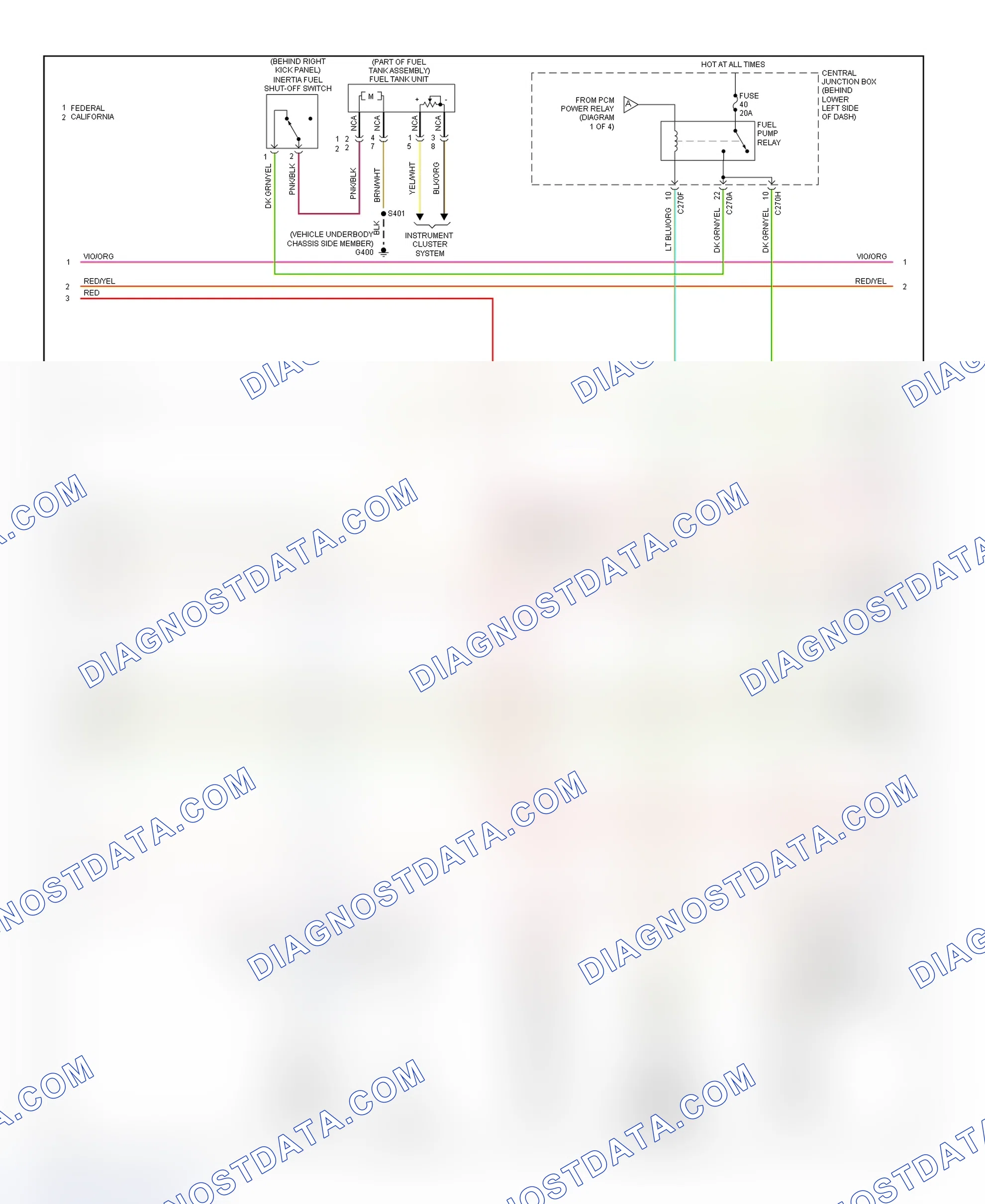 Scheme 65: PCM Wiring Diagram (Excursion & Pickup - F250/F350 Super Duty - 5.4L - 2 Of 4)