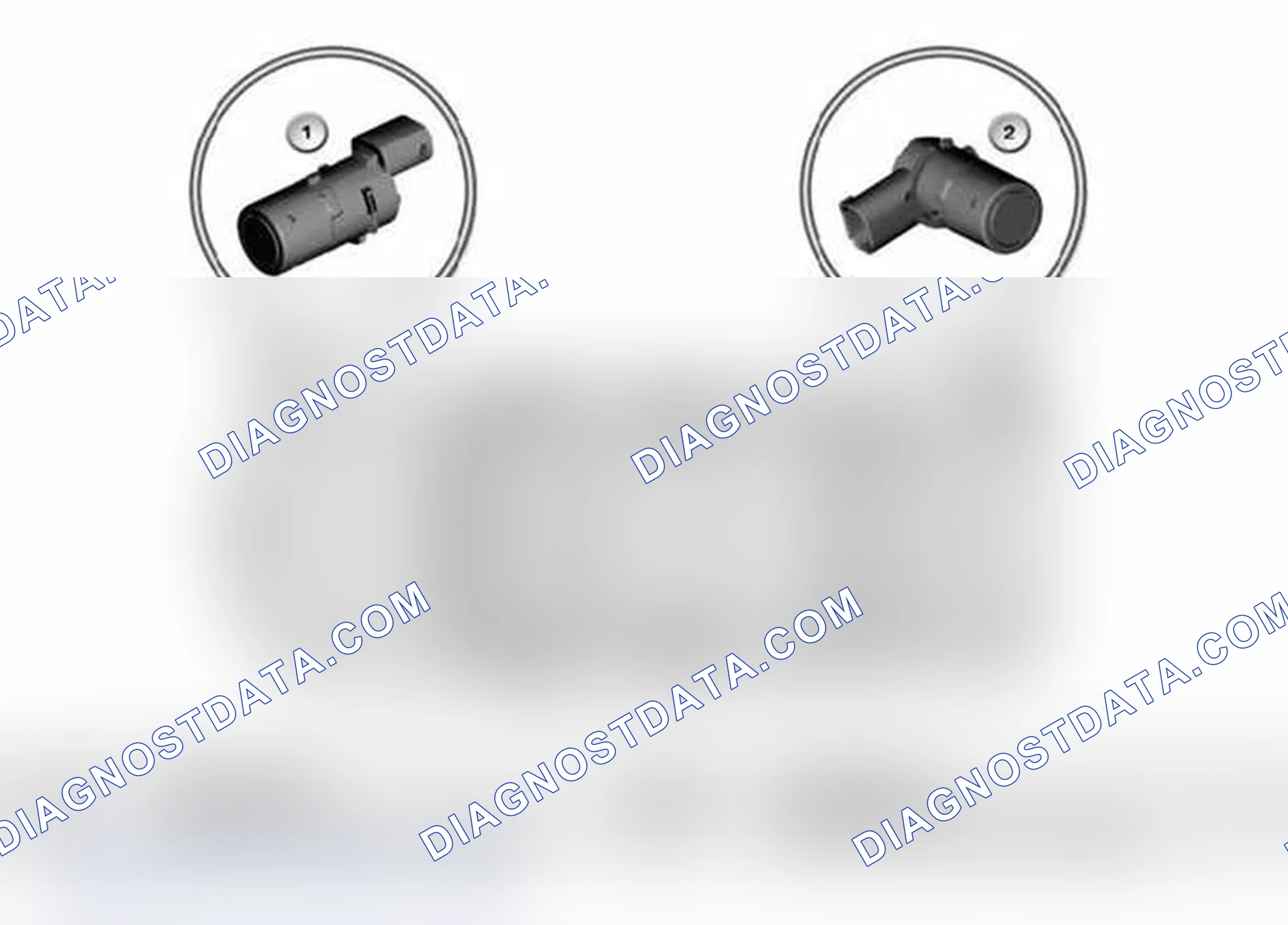 Scheme 22: E60, E61, E63, E64 - Park Distance Control Ultrasonic Sensors