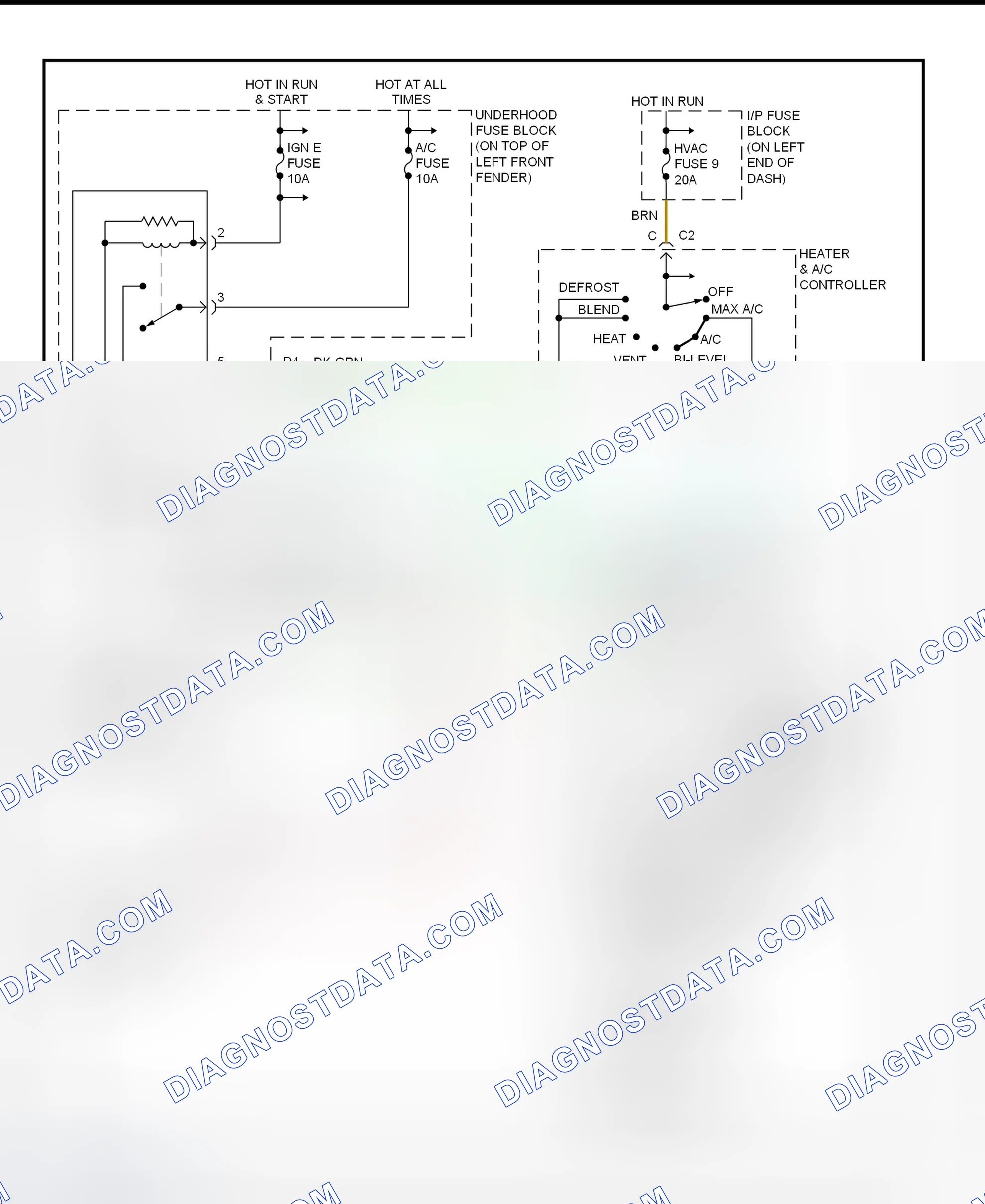 Scheme 23: A/C Compressor Clutch Control Circuit Wiring Diagram (Sonoma & S10 Pickup - 2.2L VIN 4 Engine)