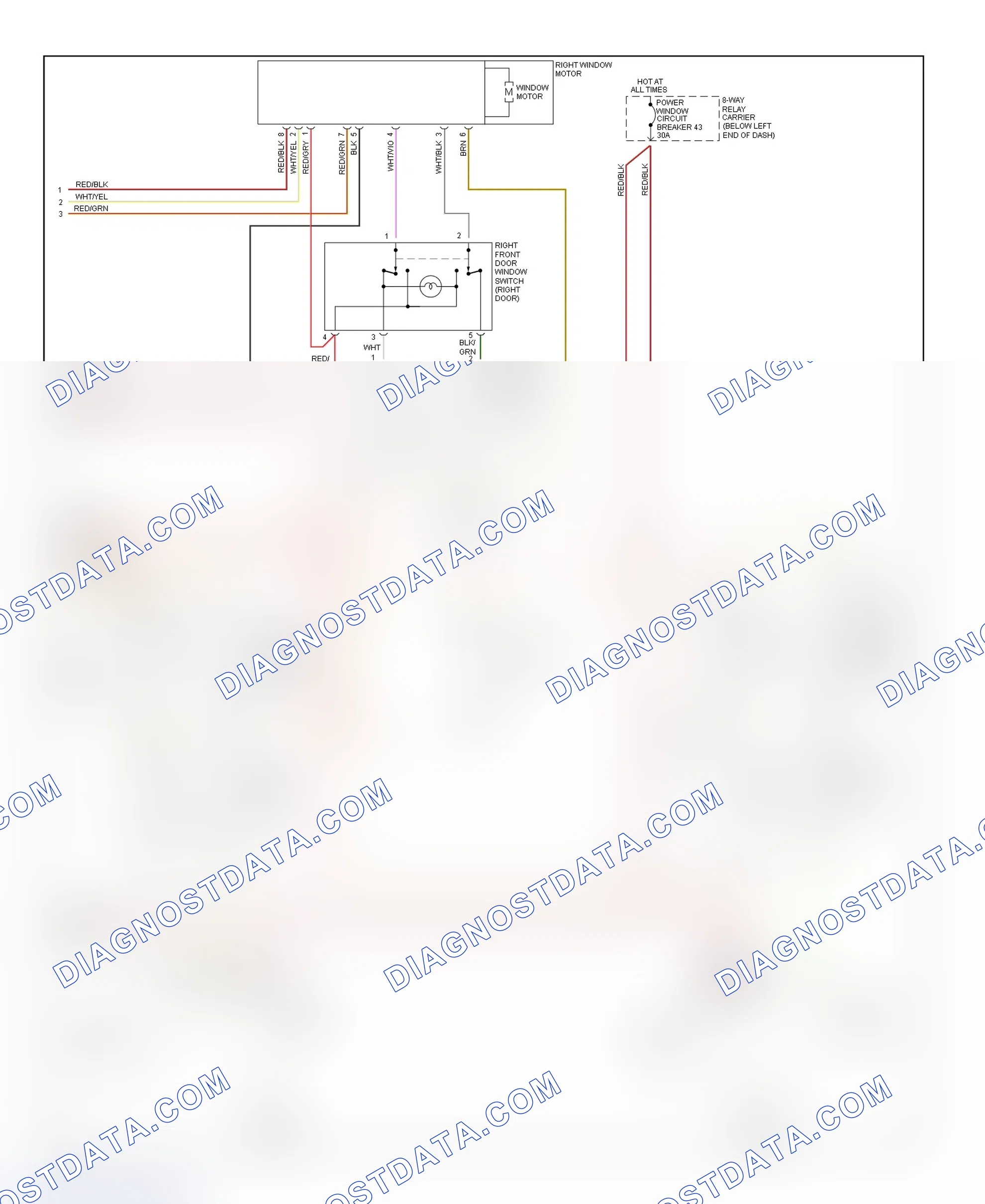 Scheme 9: Power Window System Wiring Diagram (A4 & S4 - 2 Of 2)