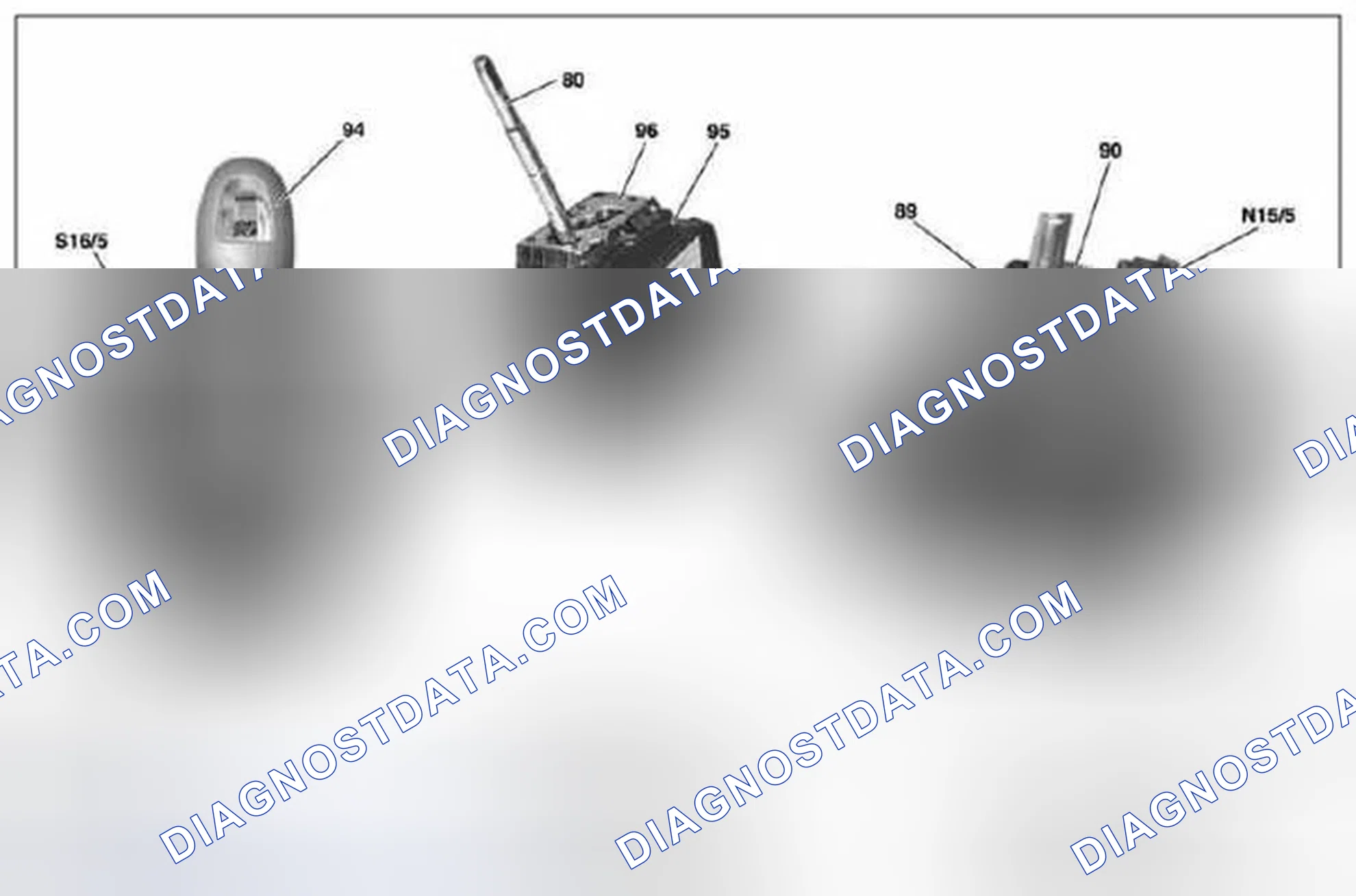 Scheme 159: Automatic transmission (AT), location of components, floor shift - GF27.10-P-0001-04NTL