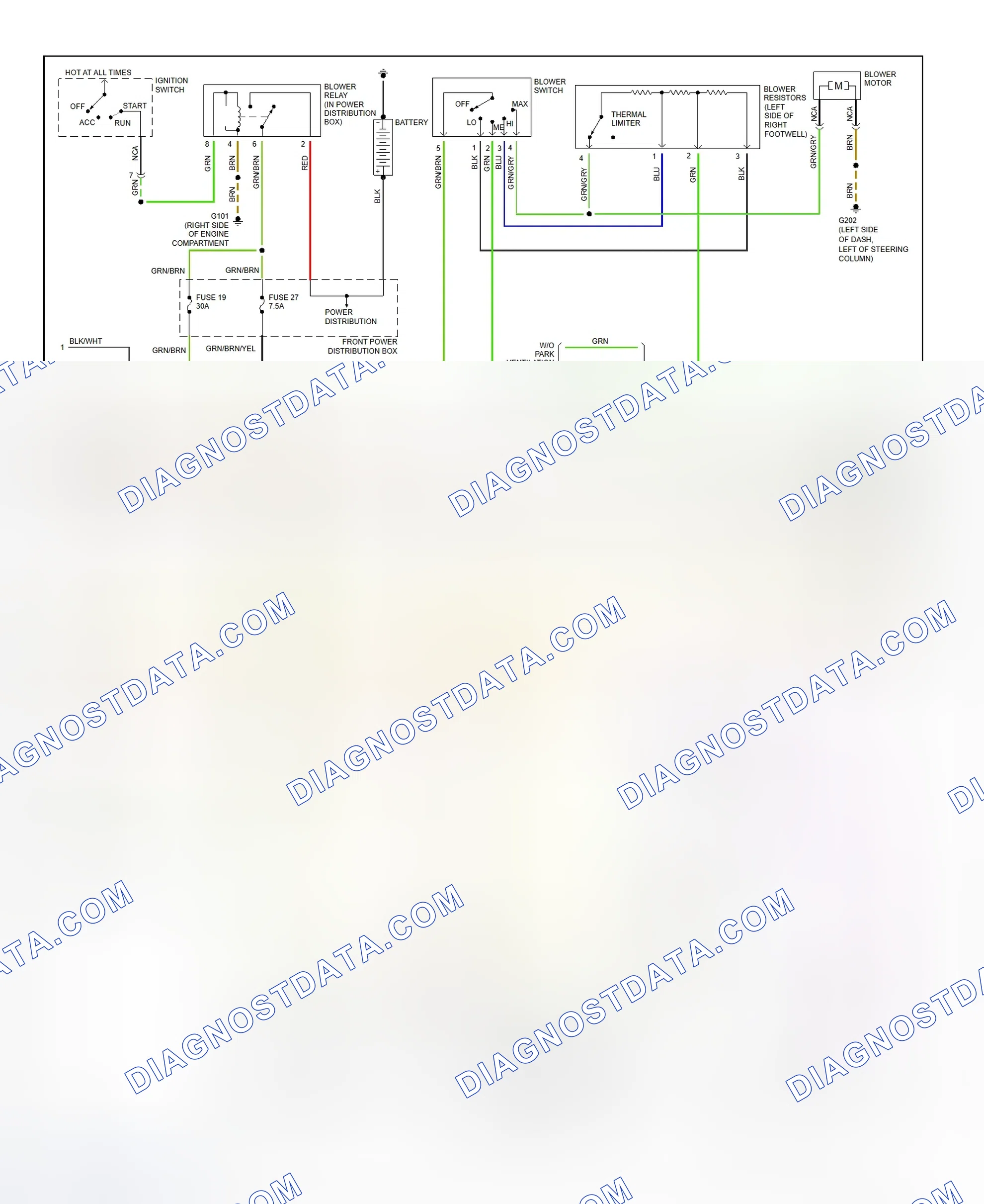 Scheme 2: 1993 Automatic A/C-Heater System Wiring Diagram (2 Of 3)