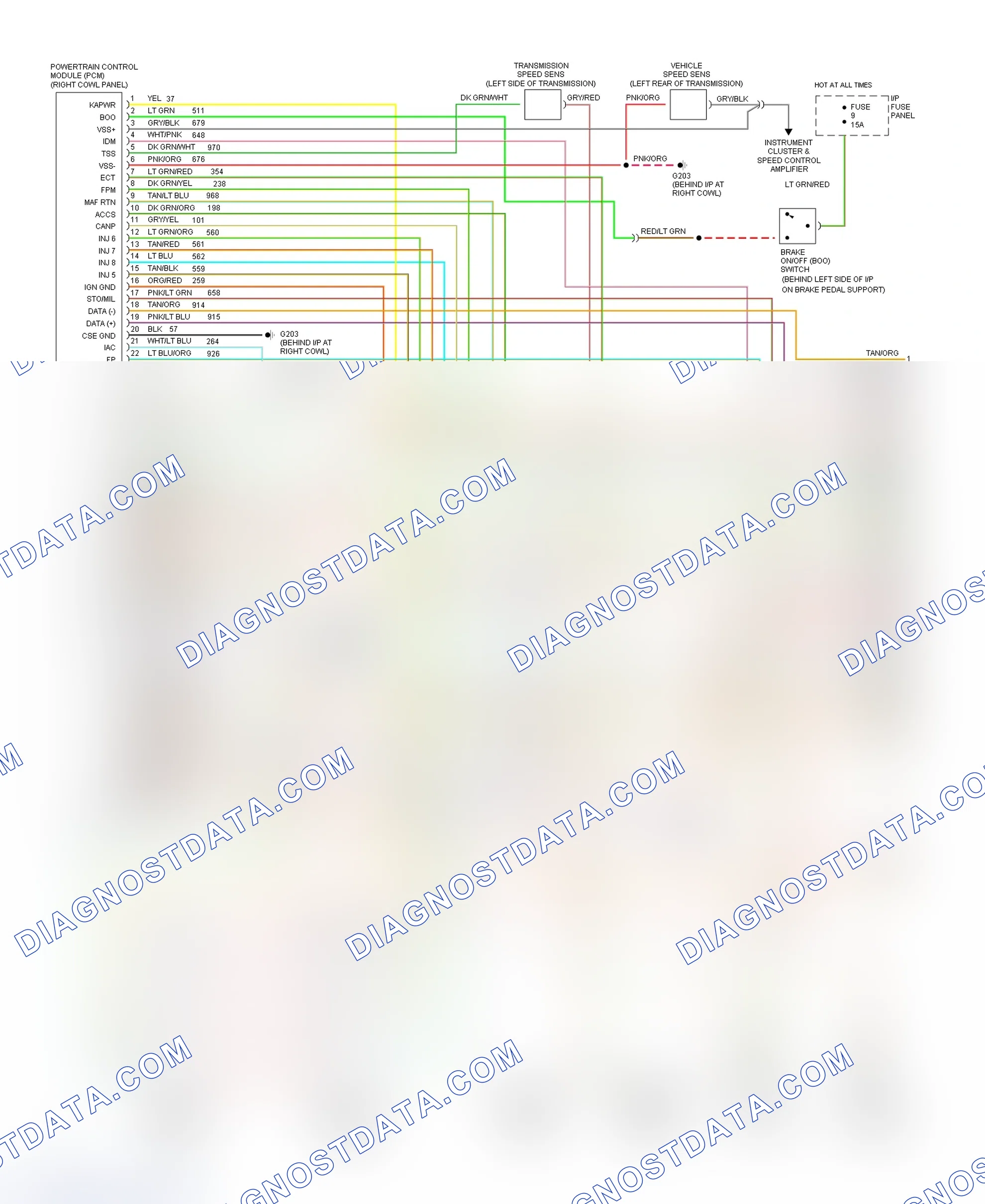 Scheme 36: EEC-IV Wiring Diagram (Mustang 5.0L - 1 Of 4)