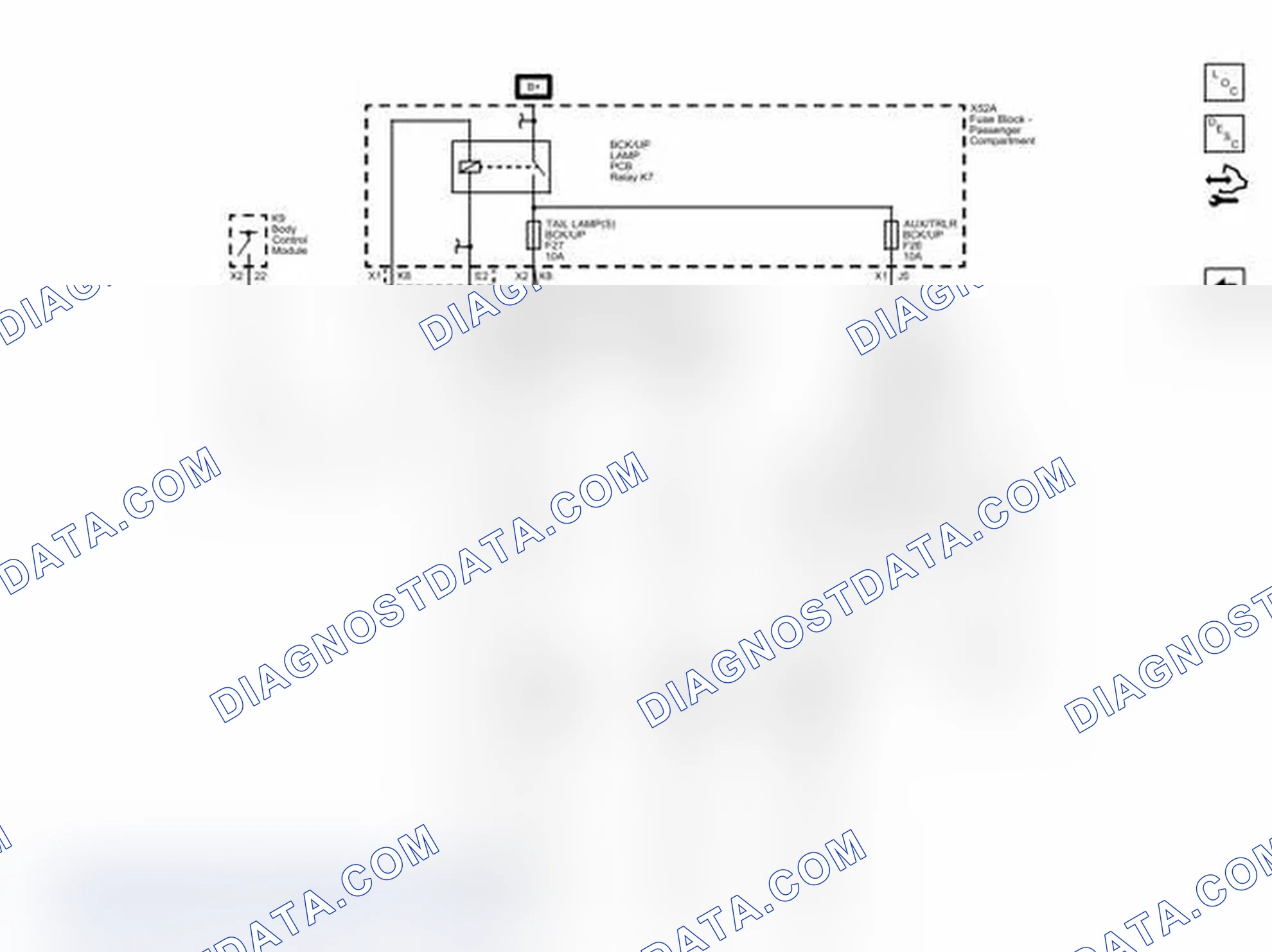 Scheme 8: Backup Lamps and Backup Alarm Wiring Schematics