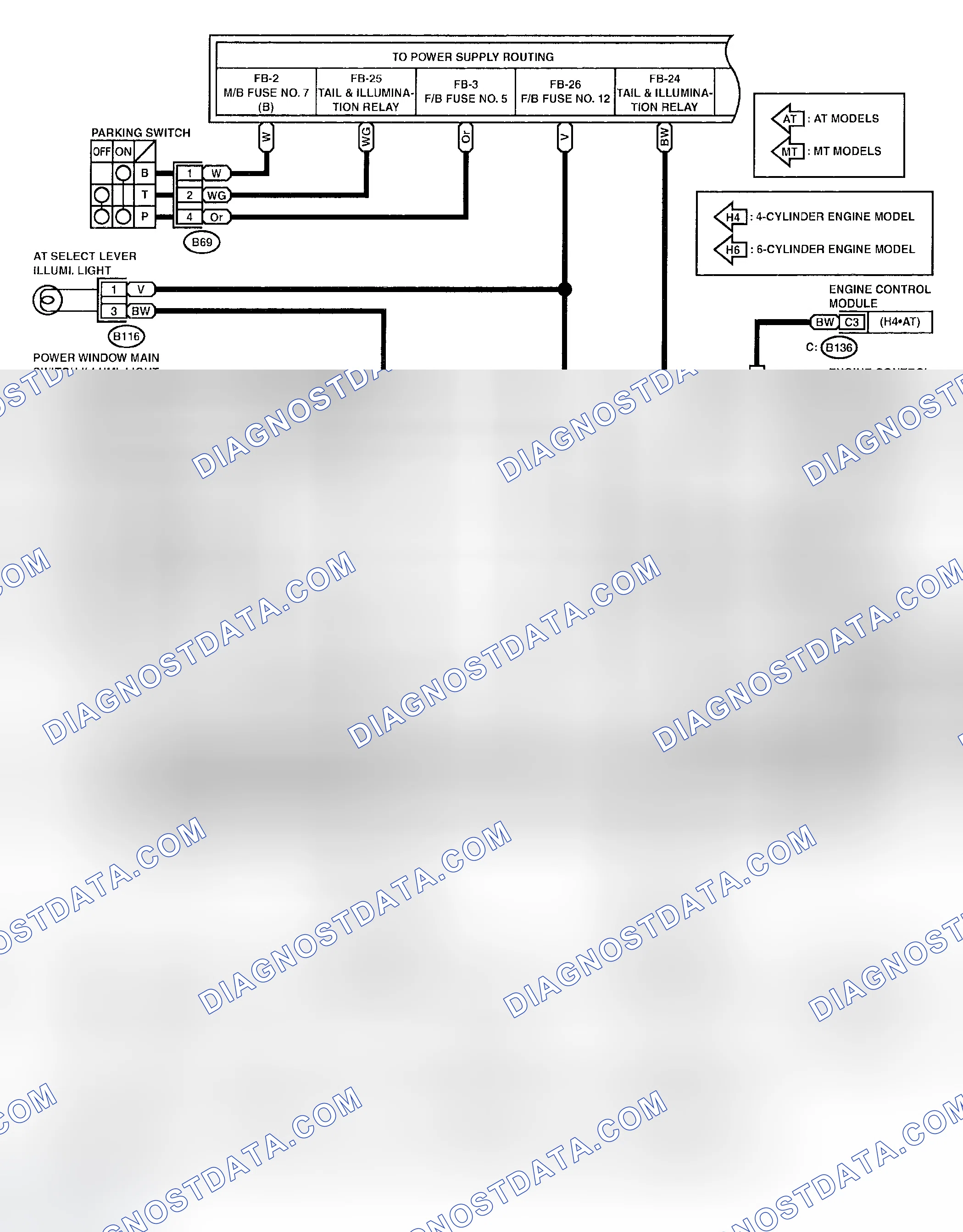Scheme 65: Clearance Light & Illumination Light Schematic (1 Of 3)