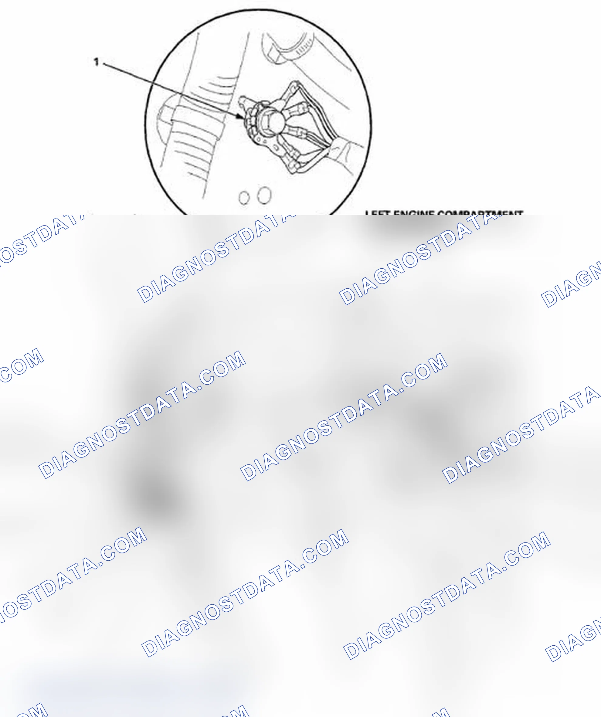 Scheme 23: Identifying Left Engine Compartment Wire Harness (Dashboard Branch)
