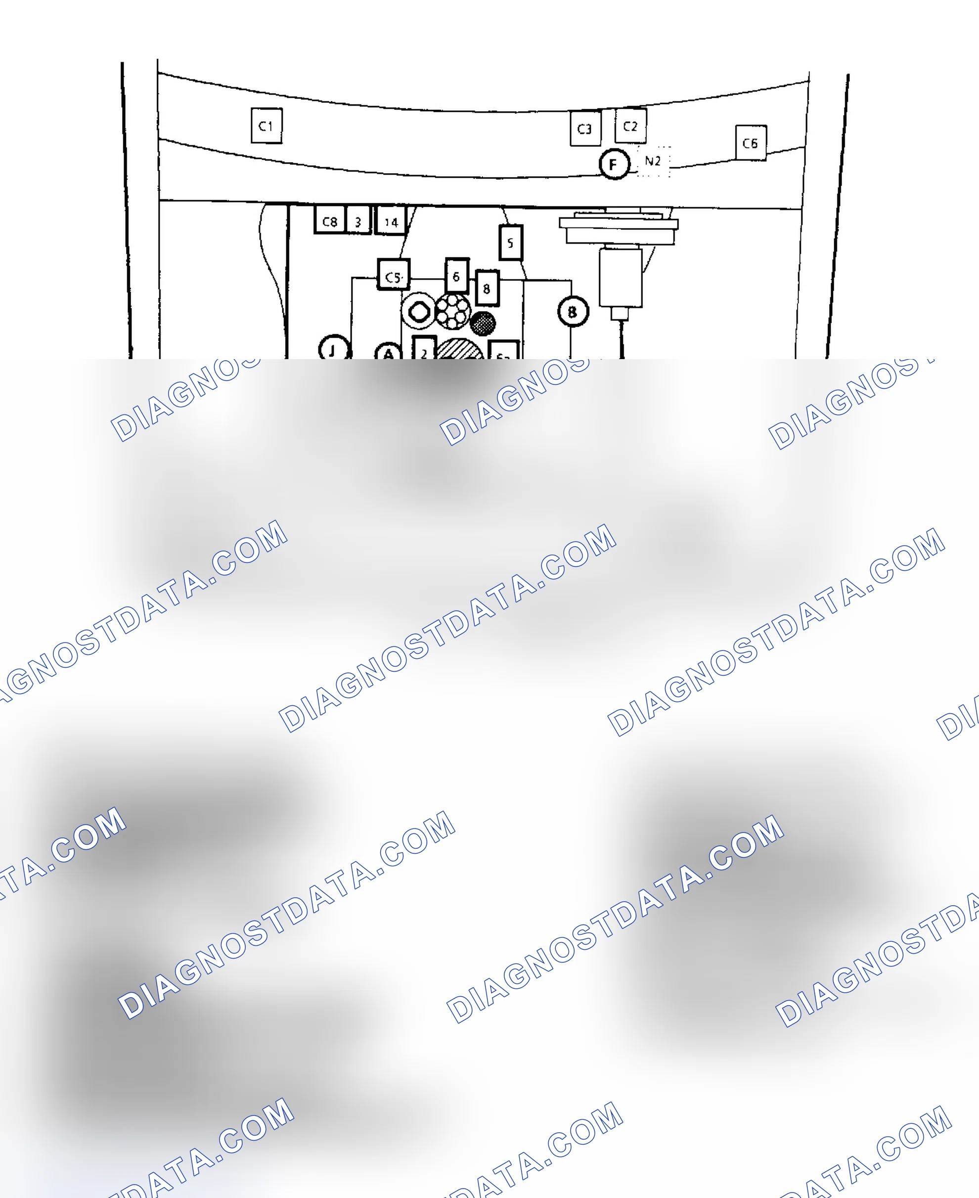 Scheme 148: Component Locations for "R/V" Series 5.0L & 5.7L