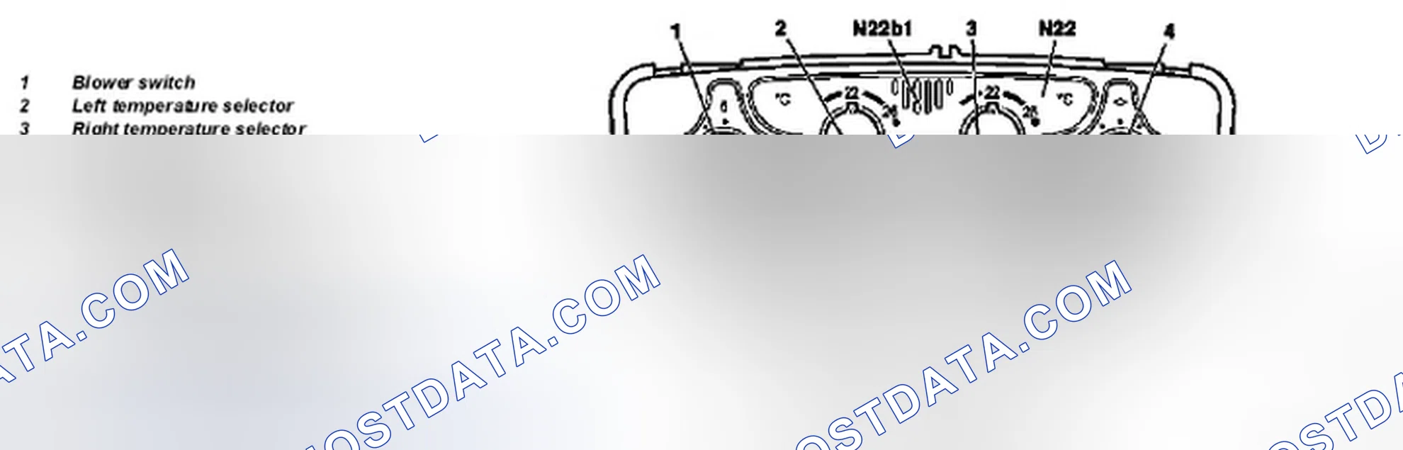Scheme 78: Identifying Automatic Air Conditioning Control And Operating Unit - Shown On AAC [KLA] Control And Operating Unit (N22) As From 1.6.02