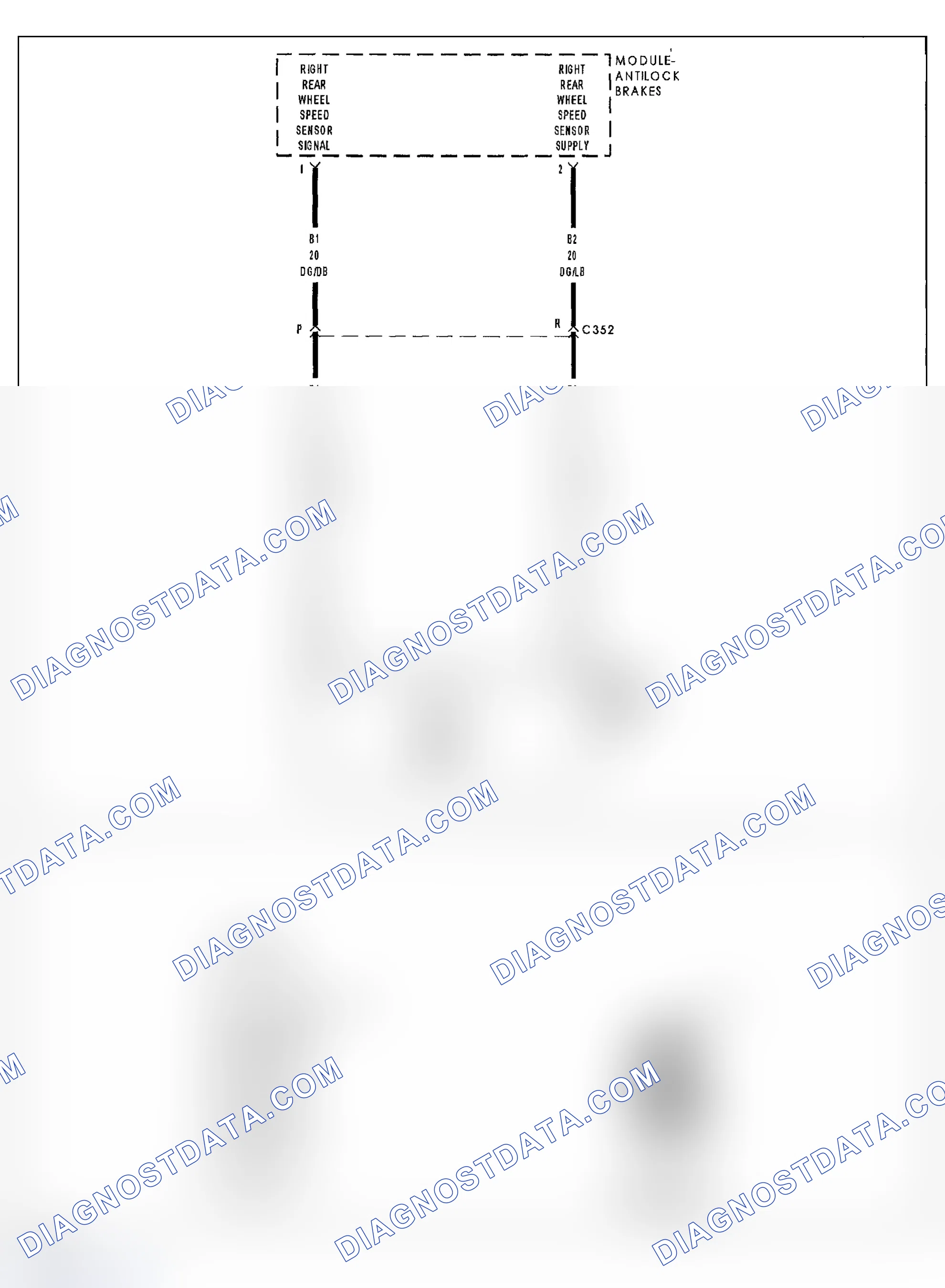 Scheme 126: C102B-RIGHT REAR WHEEL SPEED SENSOR CIRCUIT