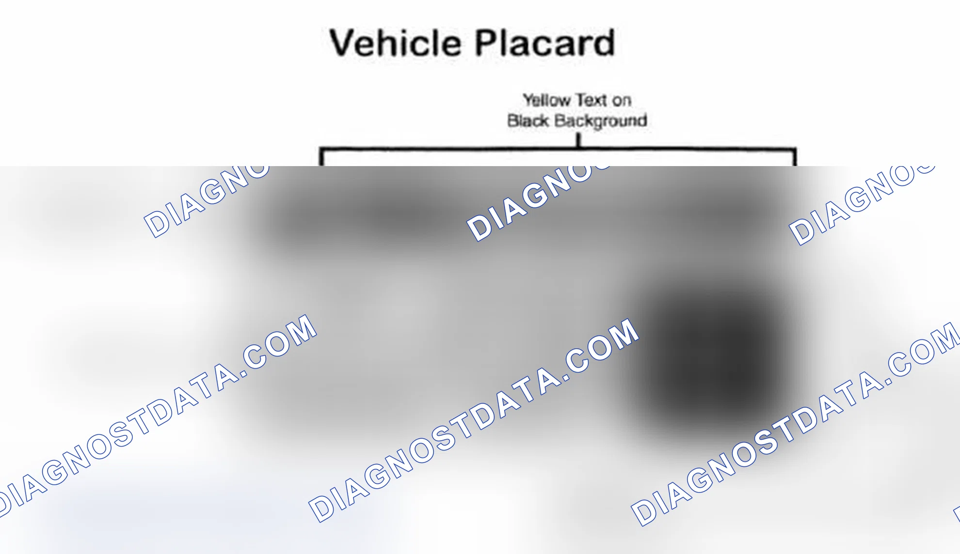 Scheme 5: Vehicle Tire Placard - Typical