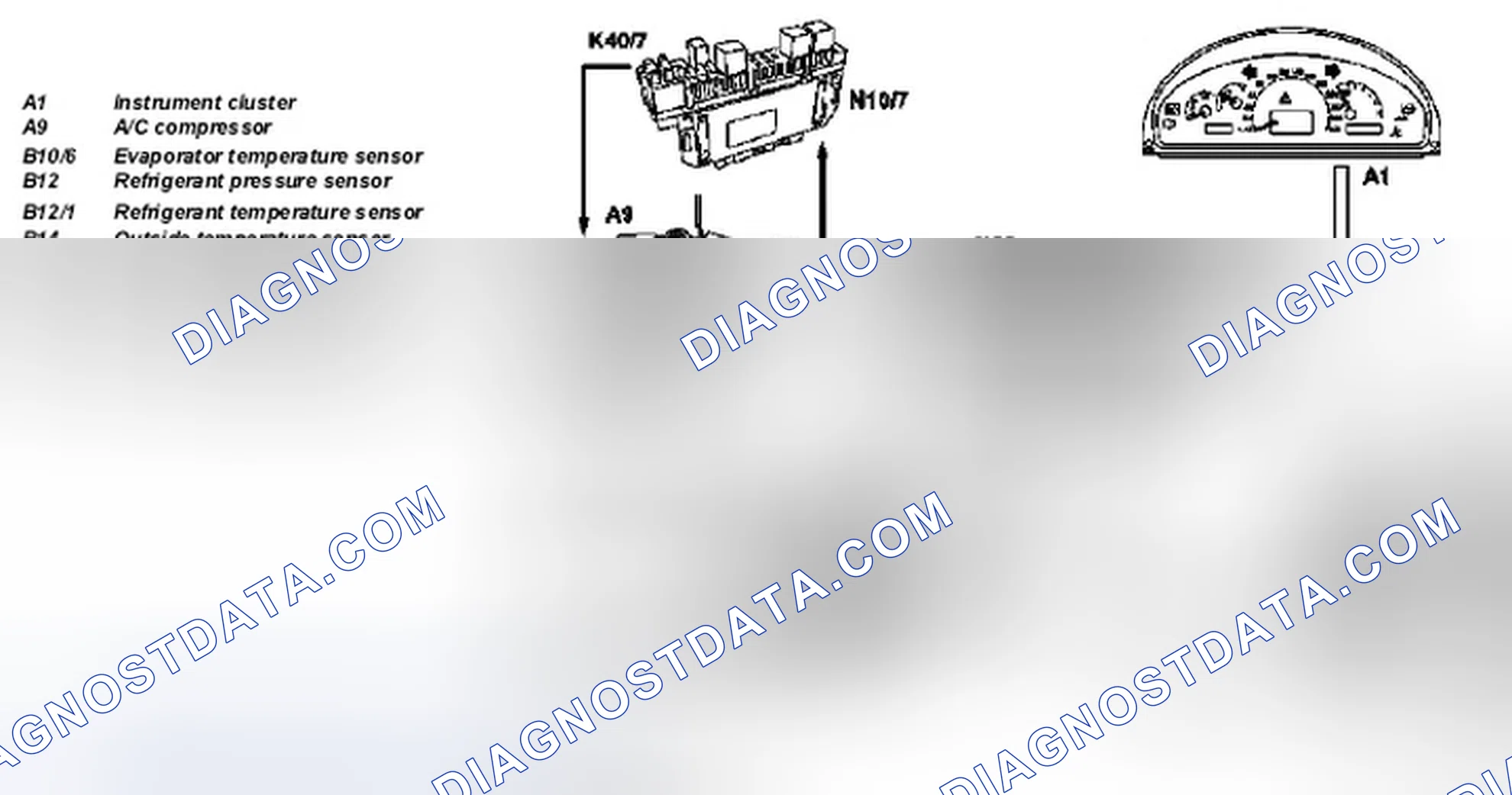 Scheme 116: Identifying A/C Compressor Control Interlinkage Components