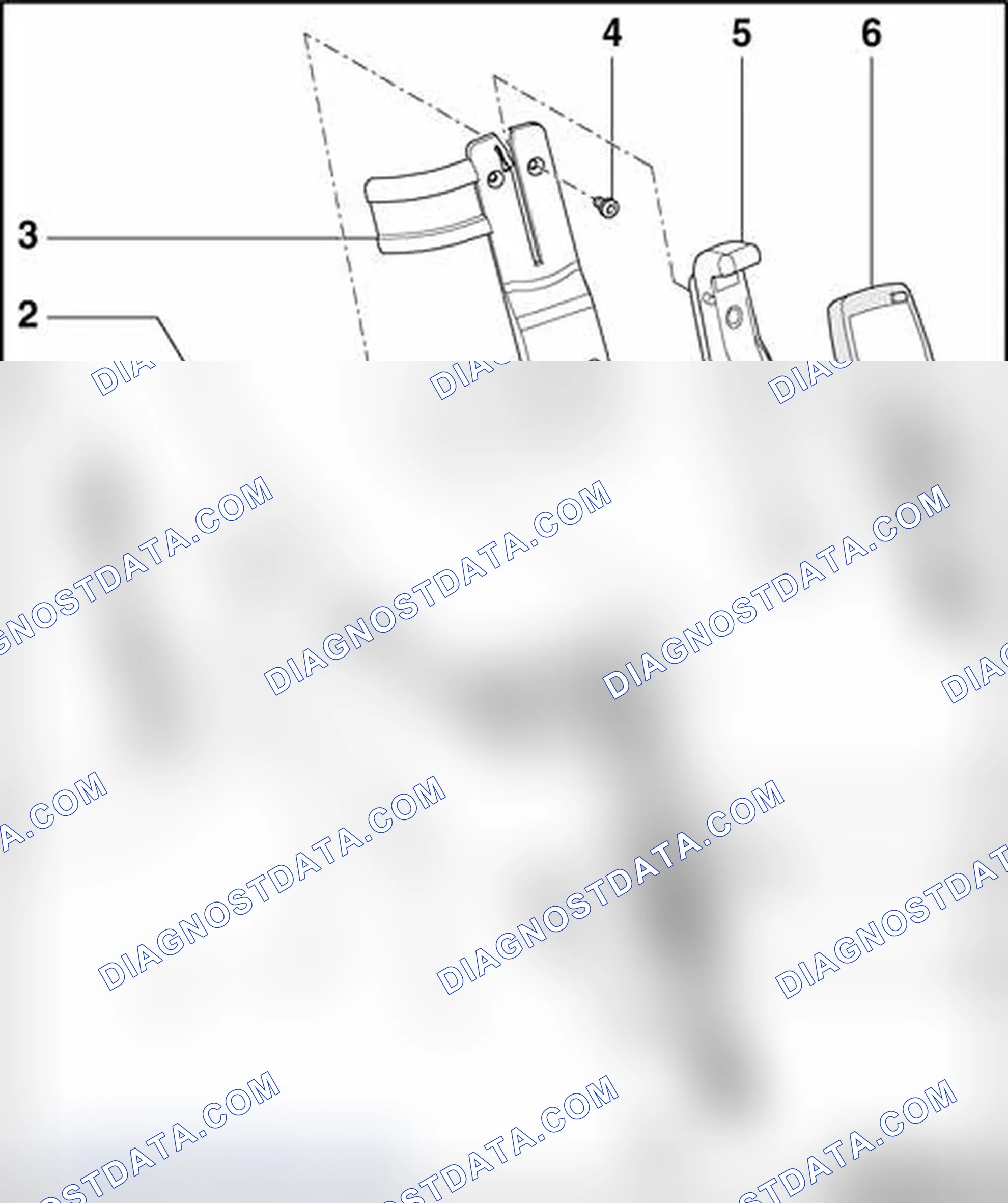 Scheme 26: Bracket for telephone handset in center console, assembly overview