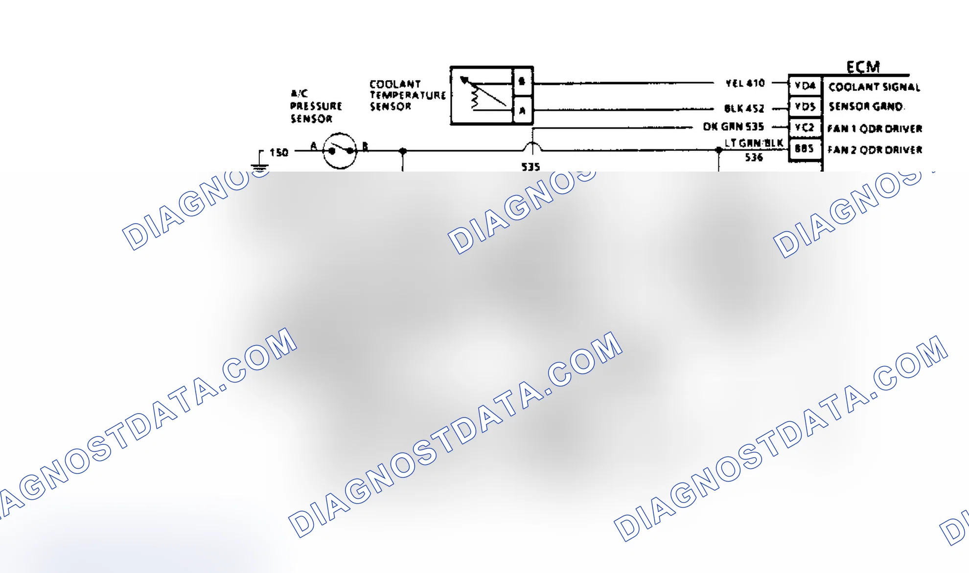 Scheme 301: Chart C12A, Schematic, Cooling Fan Functional Check (3.8L)