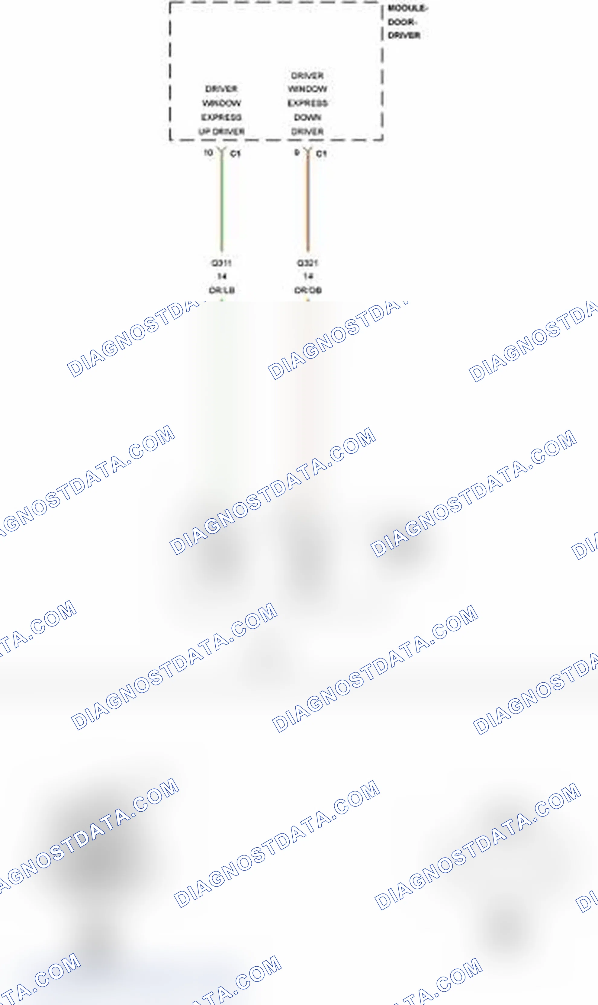 Scheme 297: B1854-DRIVER WINDOW CONTROL CIRCUIT LOW
