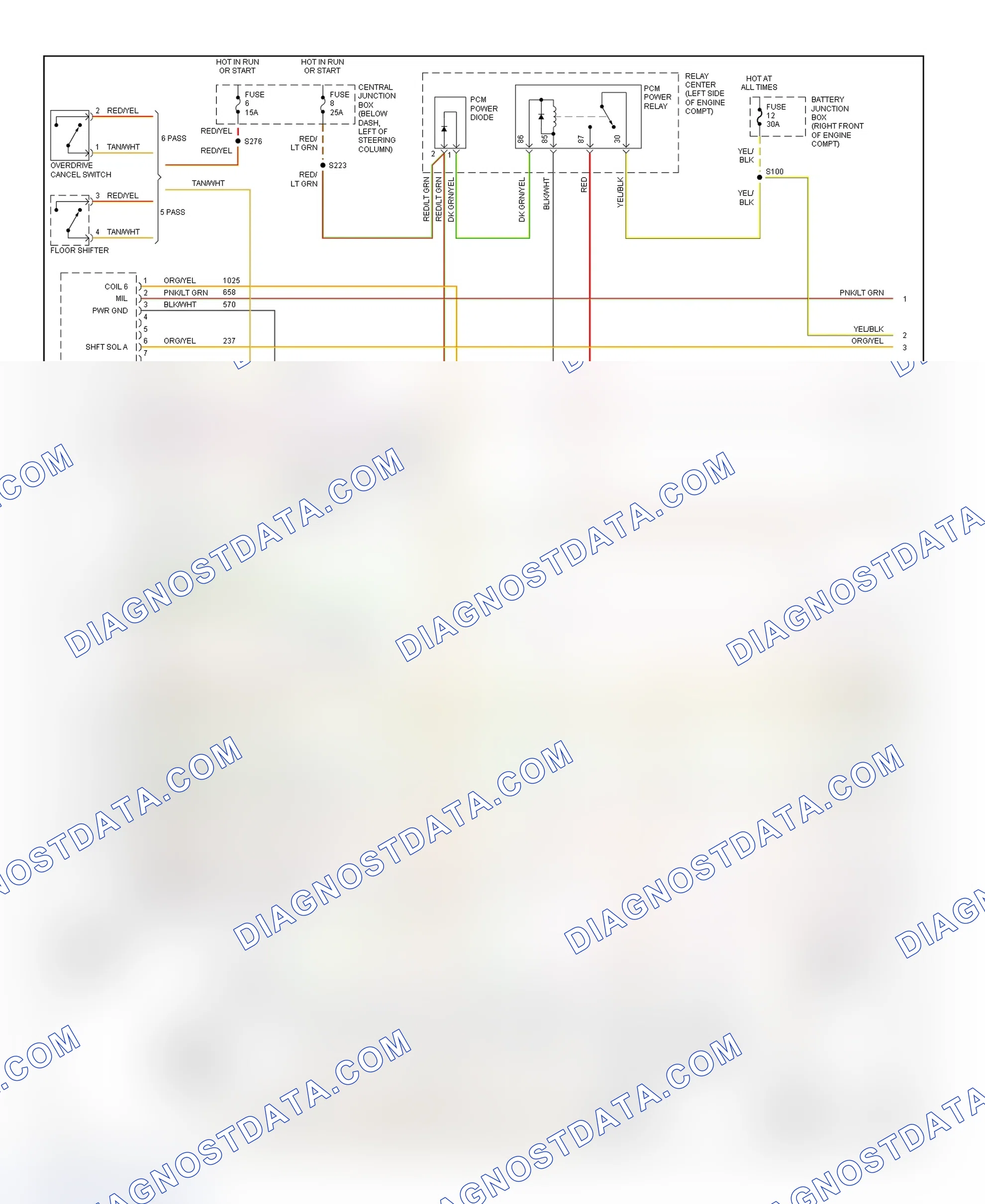 Scheme 20: PCM Wiring Diagram (Crown Victoria & Grand Marquis - 4.6L Gasoline - 1 Of 4)