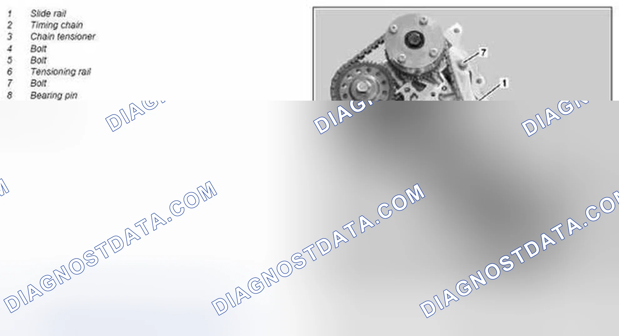 Scheme 157: Remove/install slide rail of timing chain - AR05.10-P-8128MCU