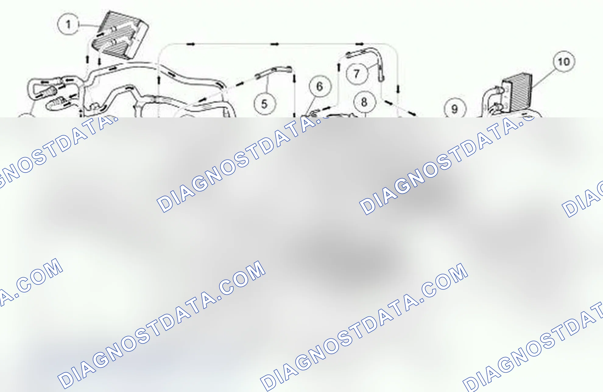 Scheme 2: Coolant Flow Diagram, 4.6L (2V) with Auxiliary Heat