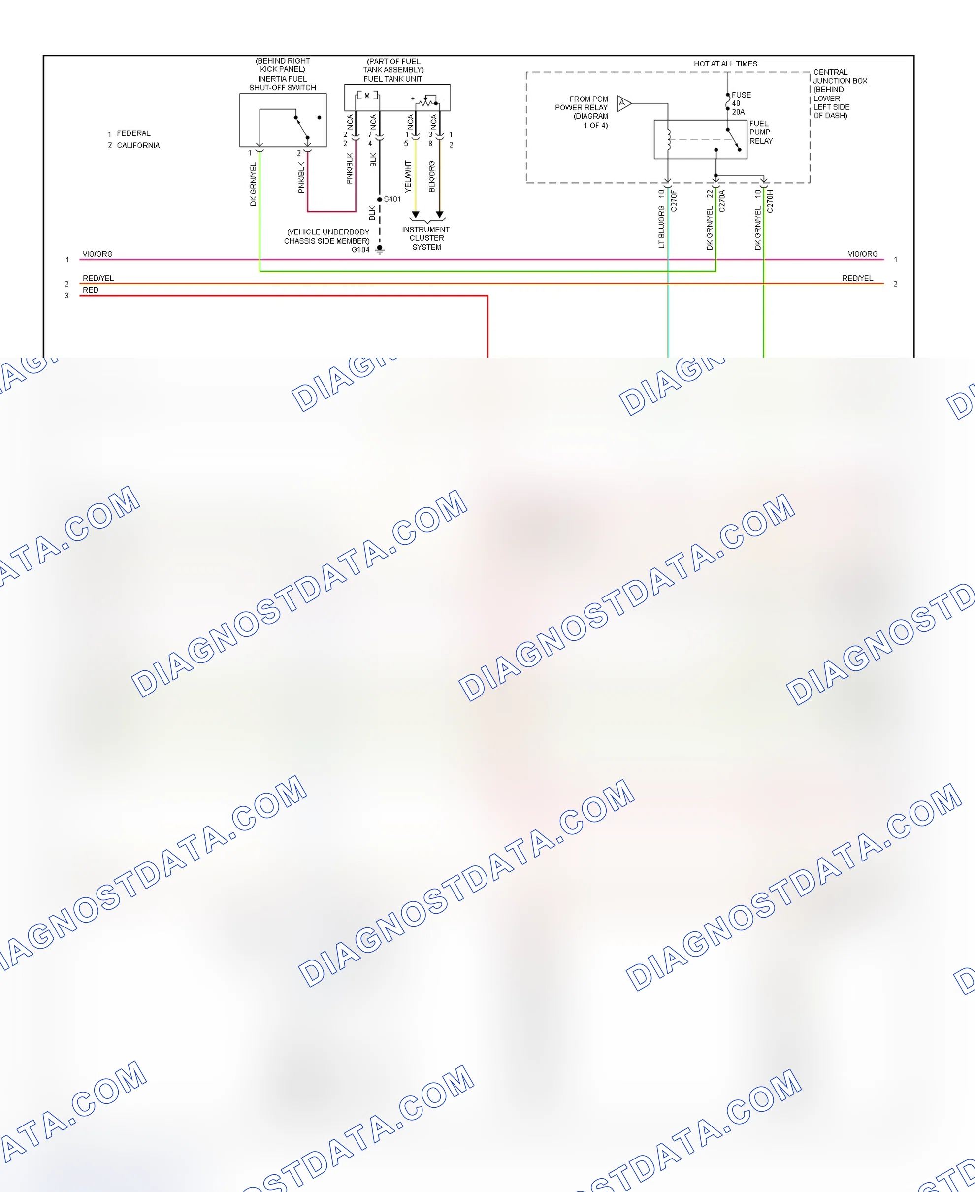 Scheme 69: PCM Wiring Diagram (Excursion & Pickup - F250/F550 Super Duty - 6.8L - 2 Of 4)
