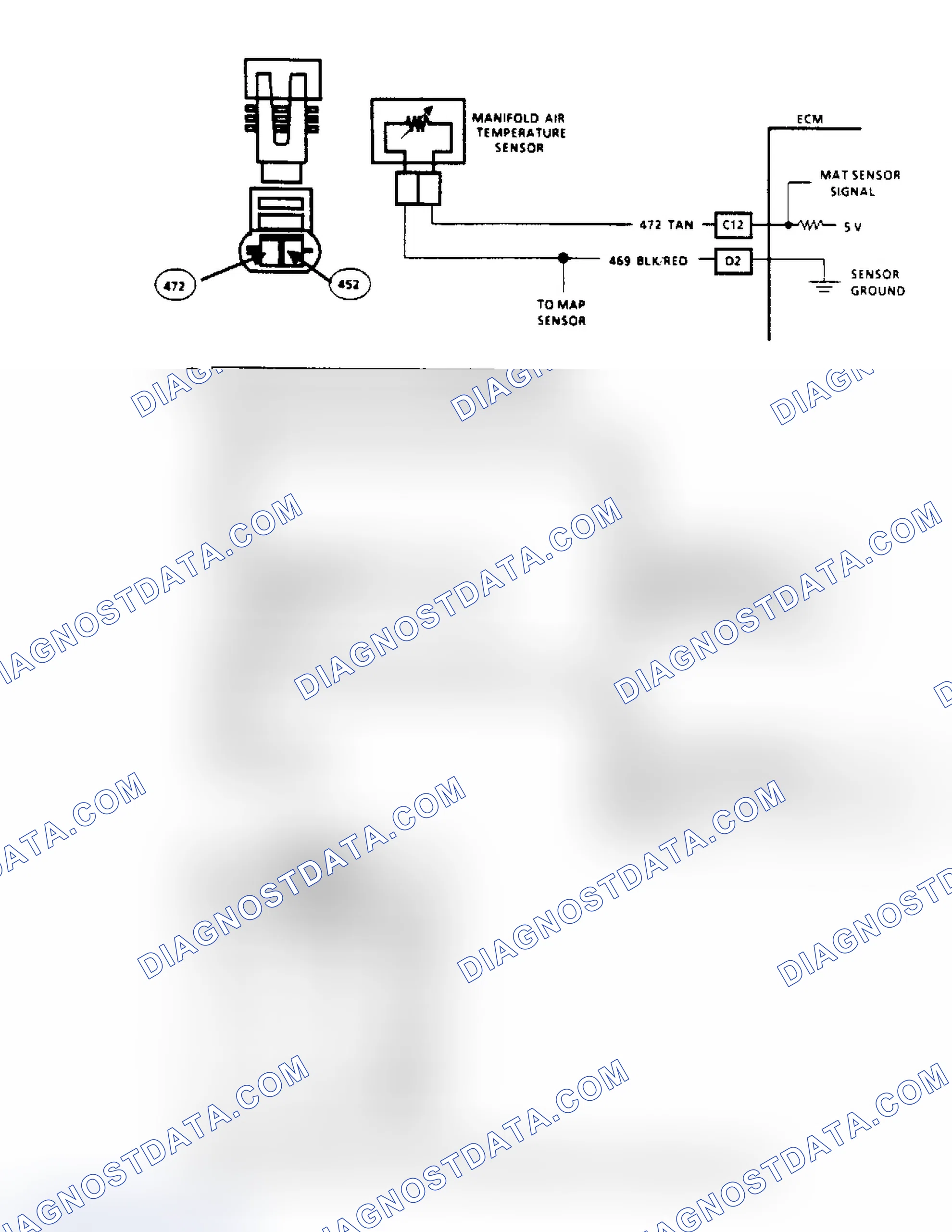 Scheme 59: Code 25, MAT Sensor Voltage Low (2.5L Engine) Flow Chart & Schematic