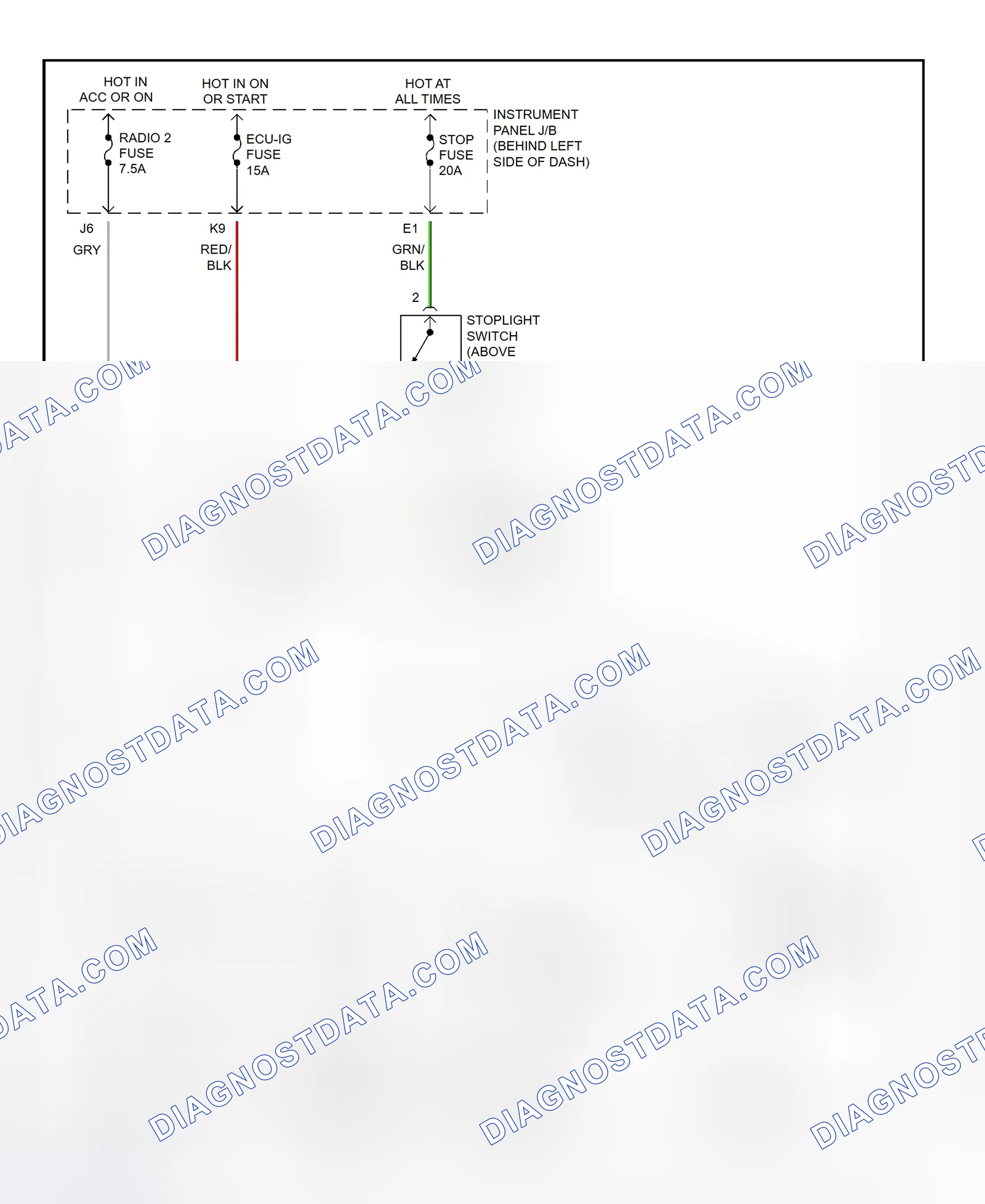 Scheme 323: Shift Interlock System Wiring Diagram (2002 - Toyota Highlander)