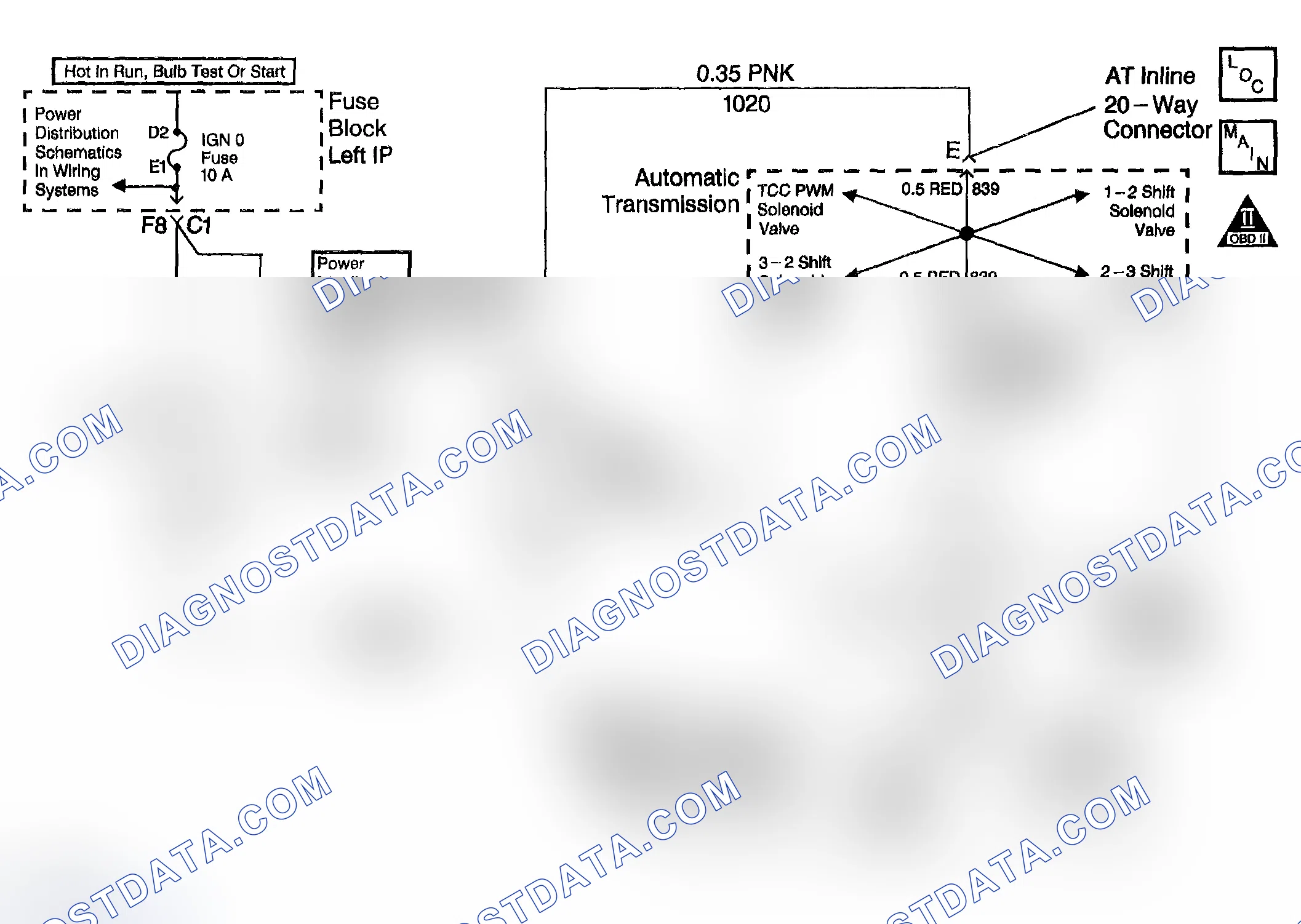 Scheme 291: DTC P0740: Open, Short To Ground Or Short To Power In The Tcc Solenoid Valve Circuit