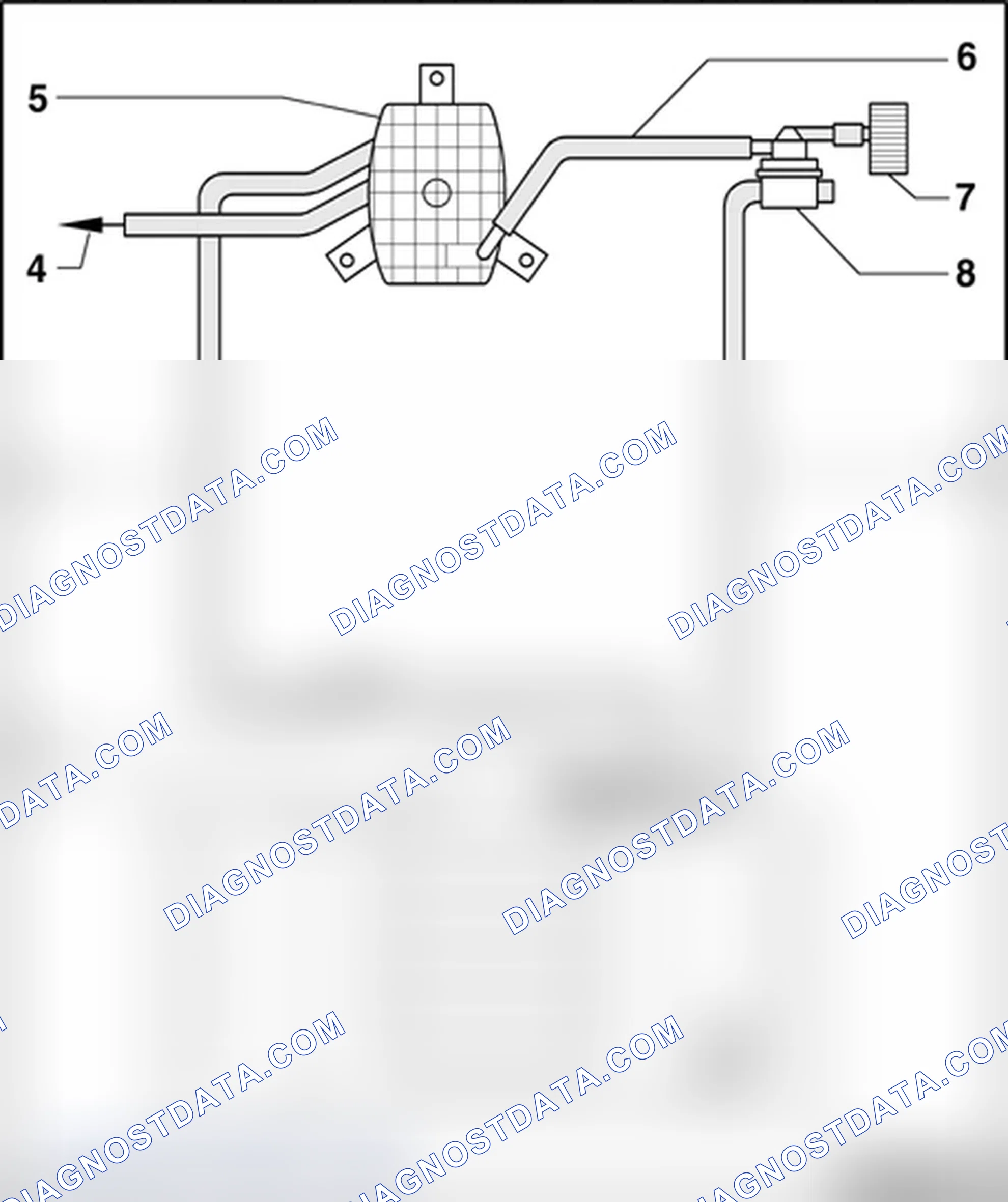 Scheme 164: Hose routing, EVAP canister/leak detection system 6-cyl. (MPI-engine)
