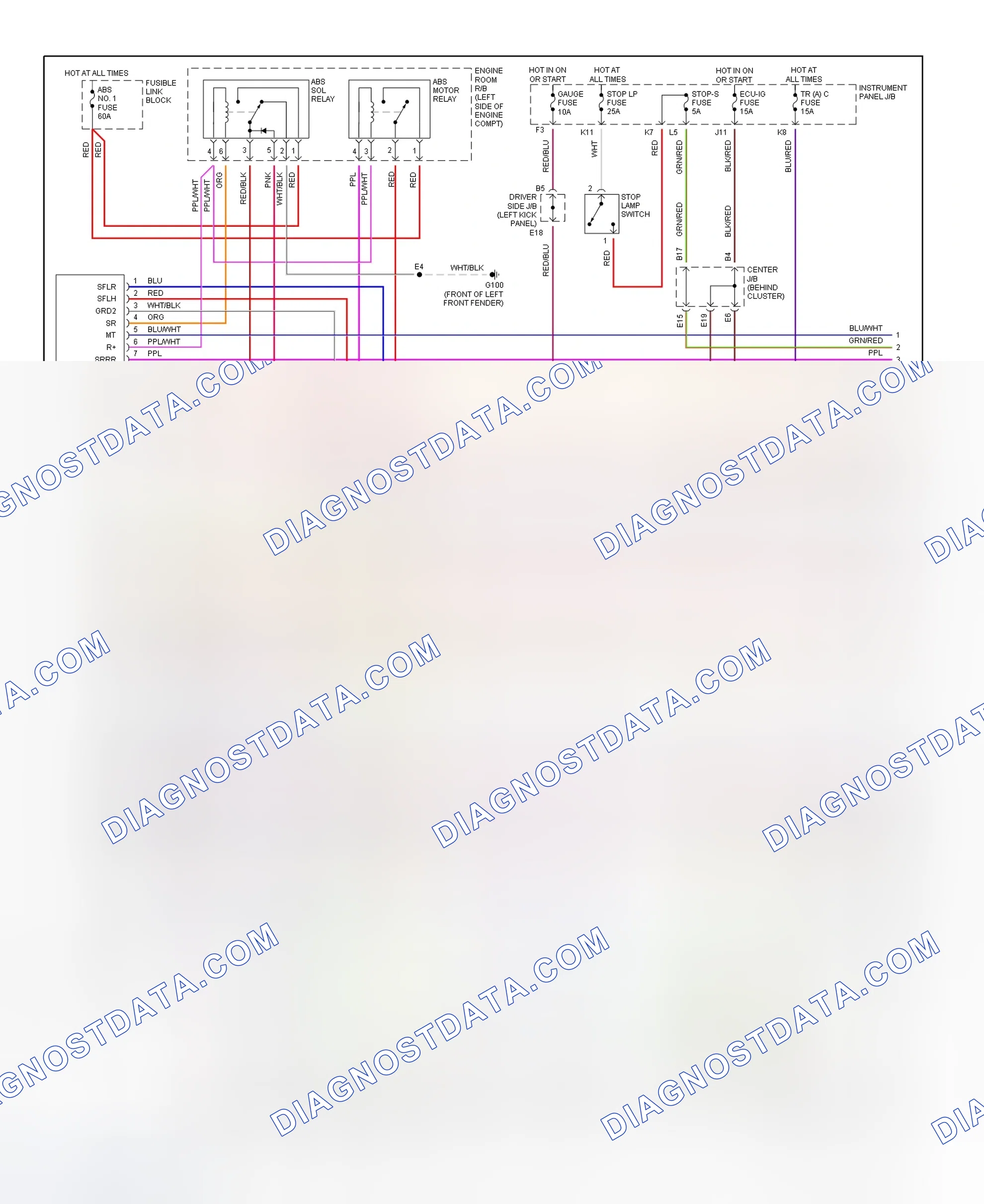 Scheme 39: Traction Control (TRAC) System (1997 LS400 - 1 Of 2) Wiring Diagram