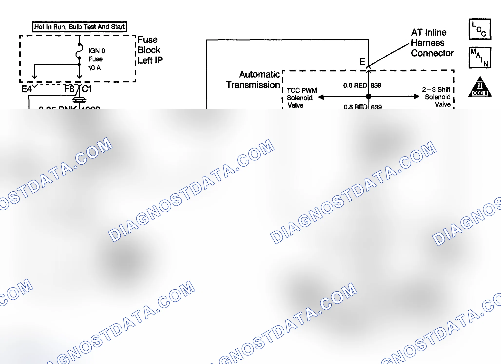Scheme 1034: DTC P0753: Open Or Short In The 1-2 SS Valve Circuit Or The 1-2 SS Valve