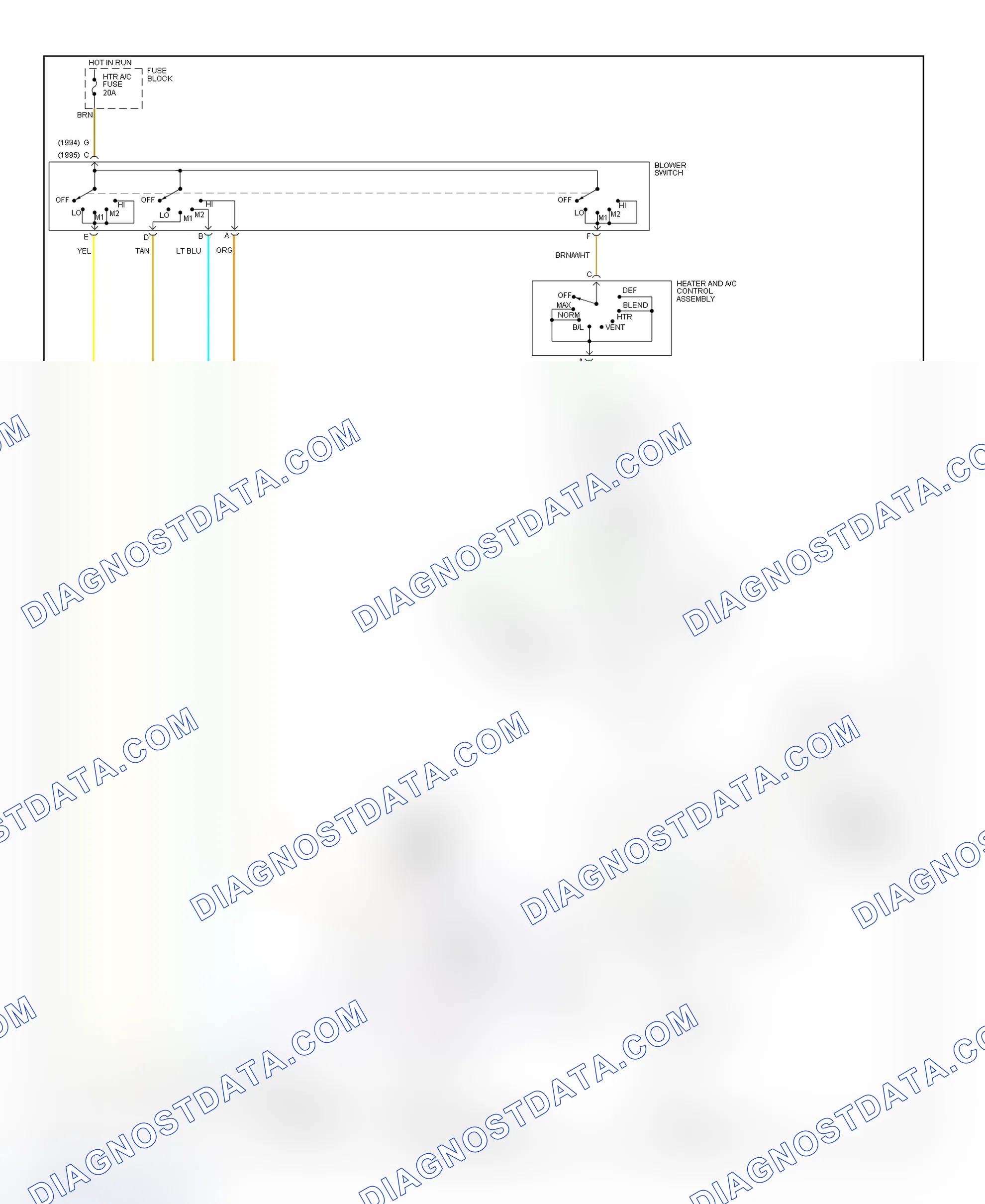 Fig. 7: Auxiliary A/C-Heater System Wiring Diagram