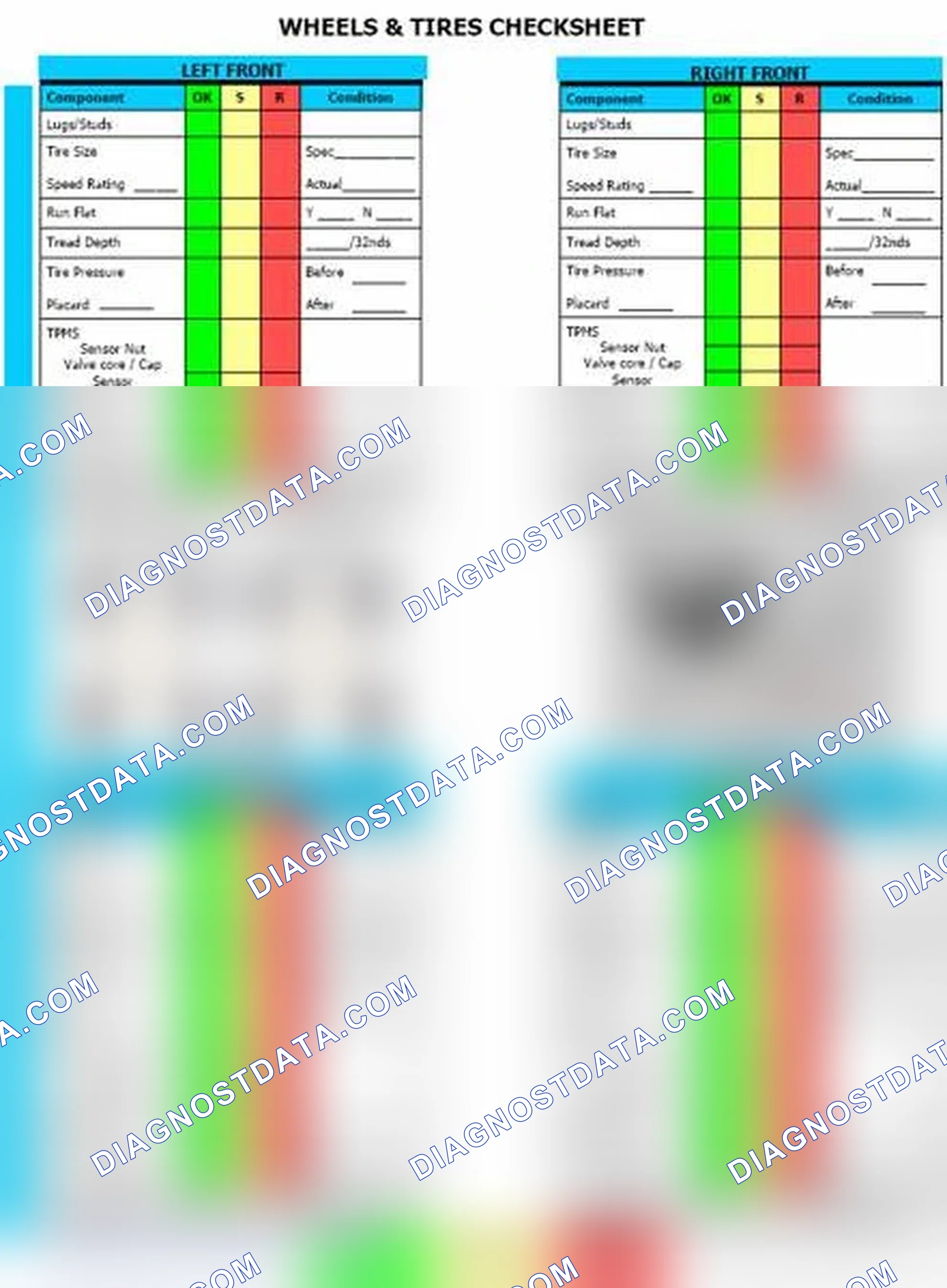 Scheme 35: Wheels & Tires Checksheet (2 Of 2)