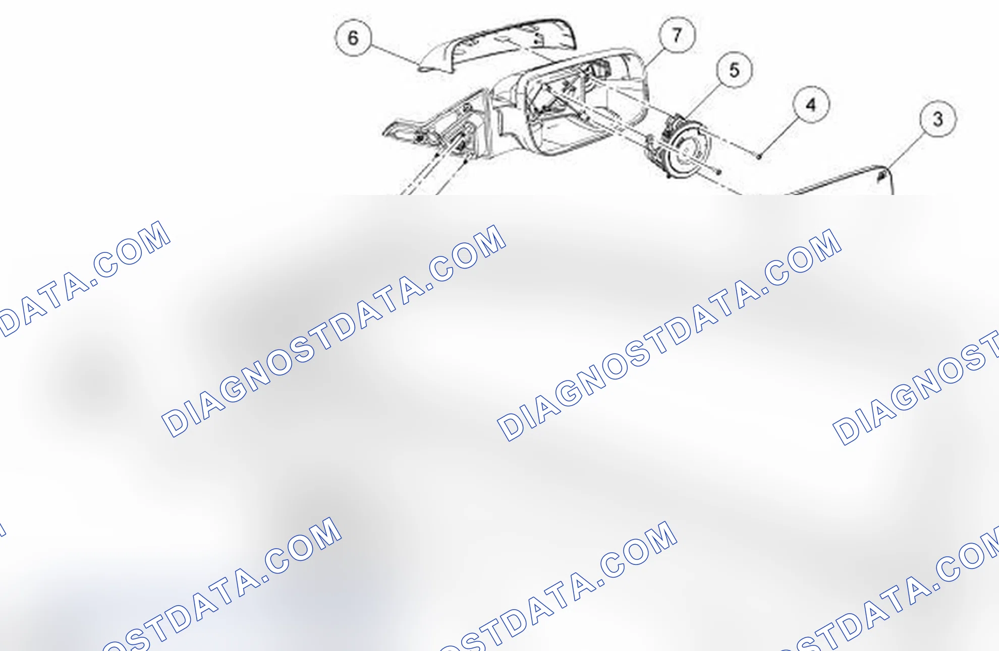 Scheme 38: Exterior Mirrors - Exploded View