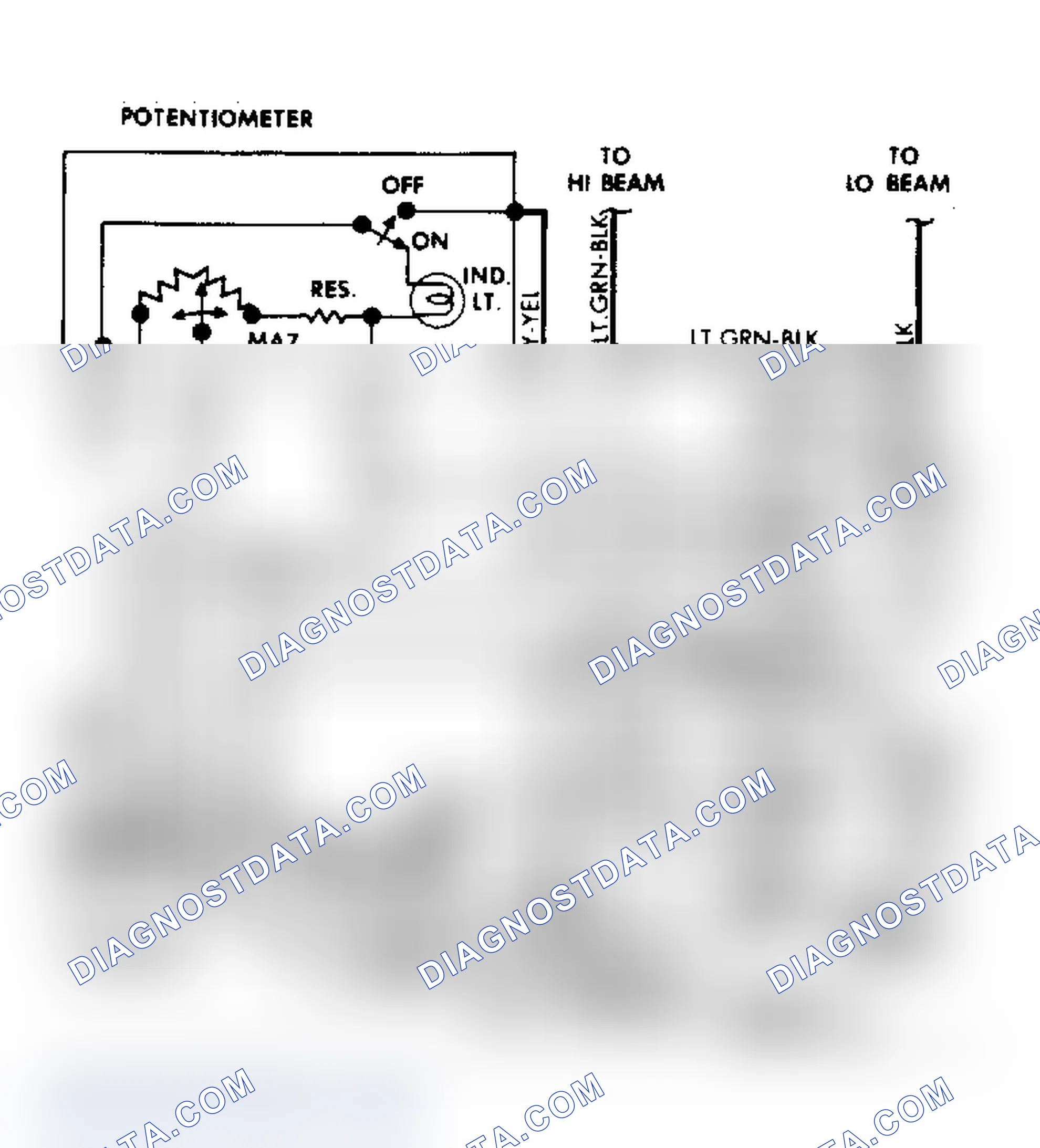 Scheme 6: Continental and Mark VII Headlight Dimmer Wiring Diagram