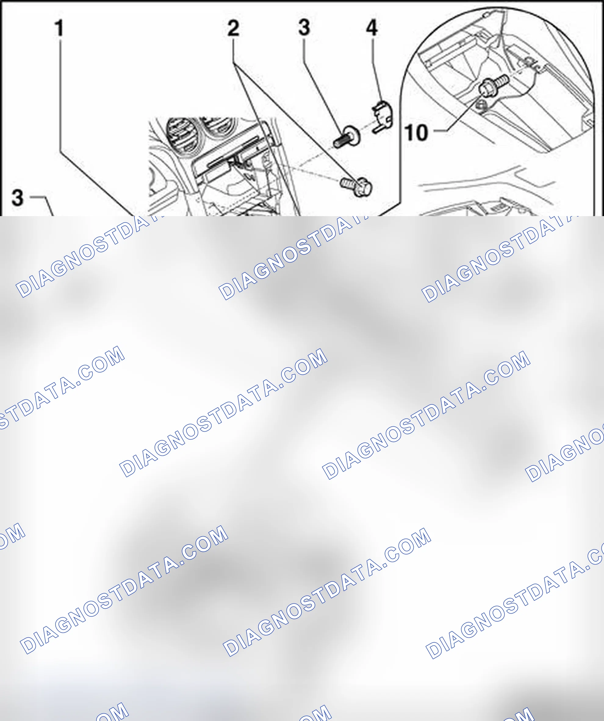 Scheme 52: Center console, assembly overview