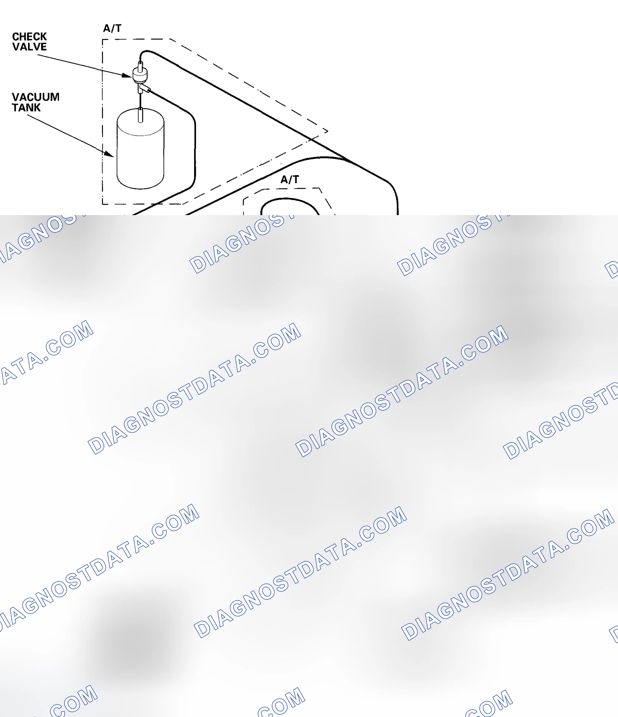 Scheme 27: Vacuum Hose Routing: '98-00 models