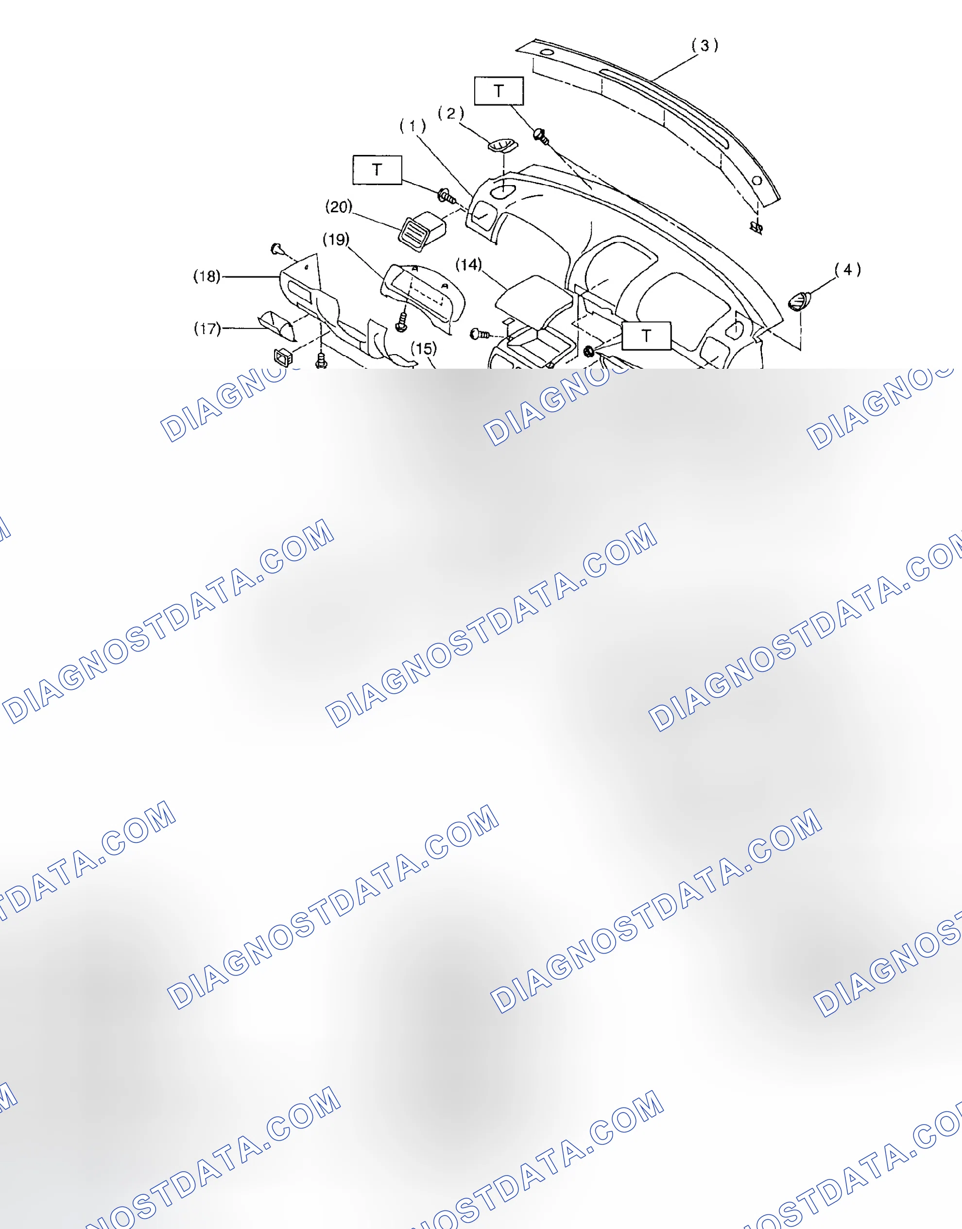 Scheme 114: Identifying Instrument Panel & Center Console Components