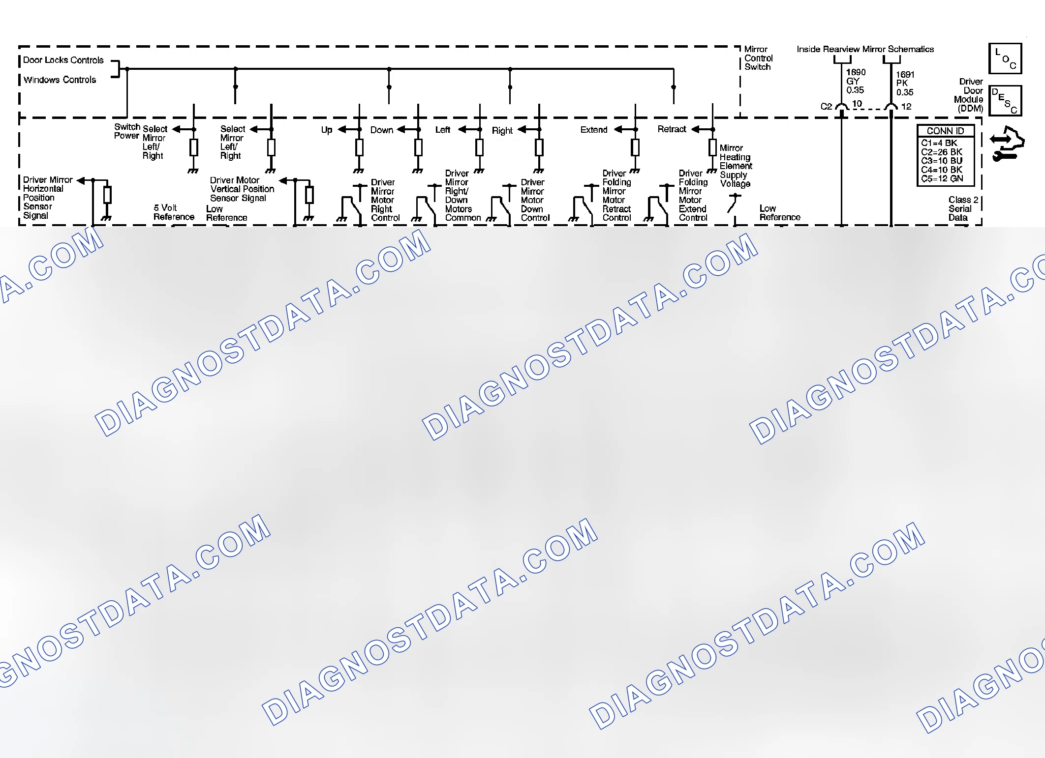 Scheme 2: Outside Rearview Mirror Schematics