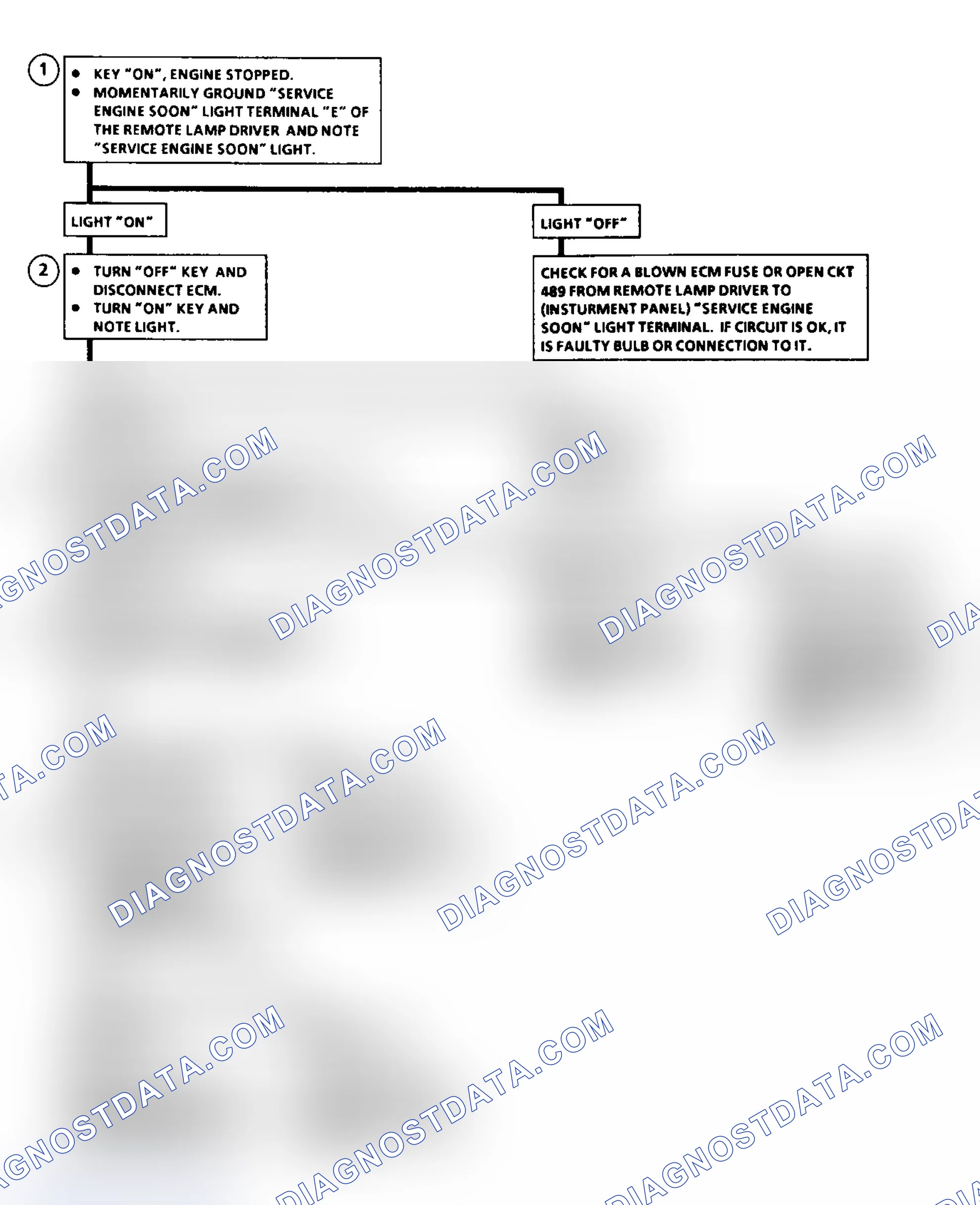 Scheme 38: Flow Chart Service Engine Soon Light Inop.